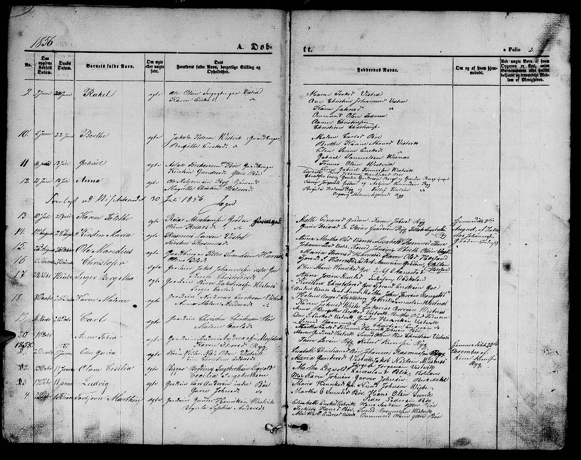 Hetland sokneprestkontor, SAST/A-101826/30/30BB/L0002: Parish register (copy) no. B 2, 1856-1891, p. 2