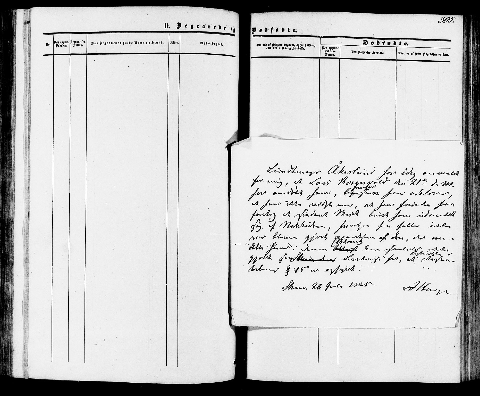 Skien kirkebøker, SAKO/A-302/F/Fa/L0007: Parish register (official) no. 7, 1856-1865, p. 305