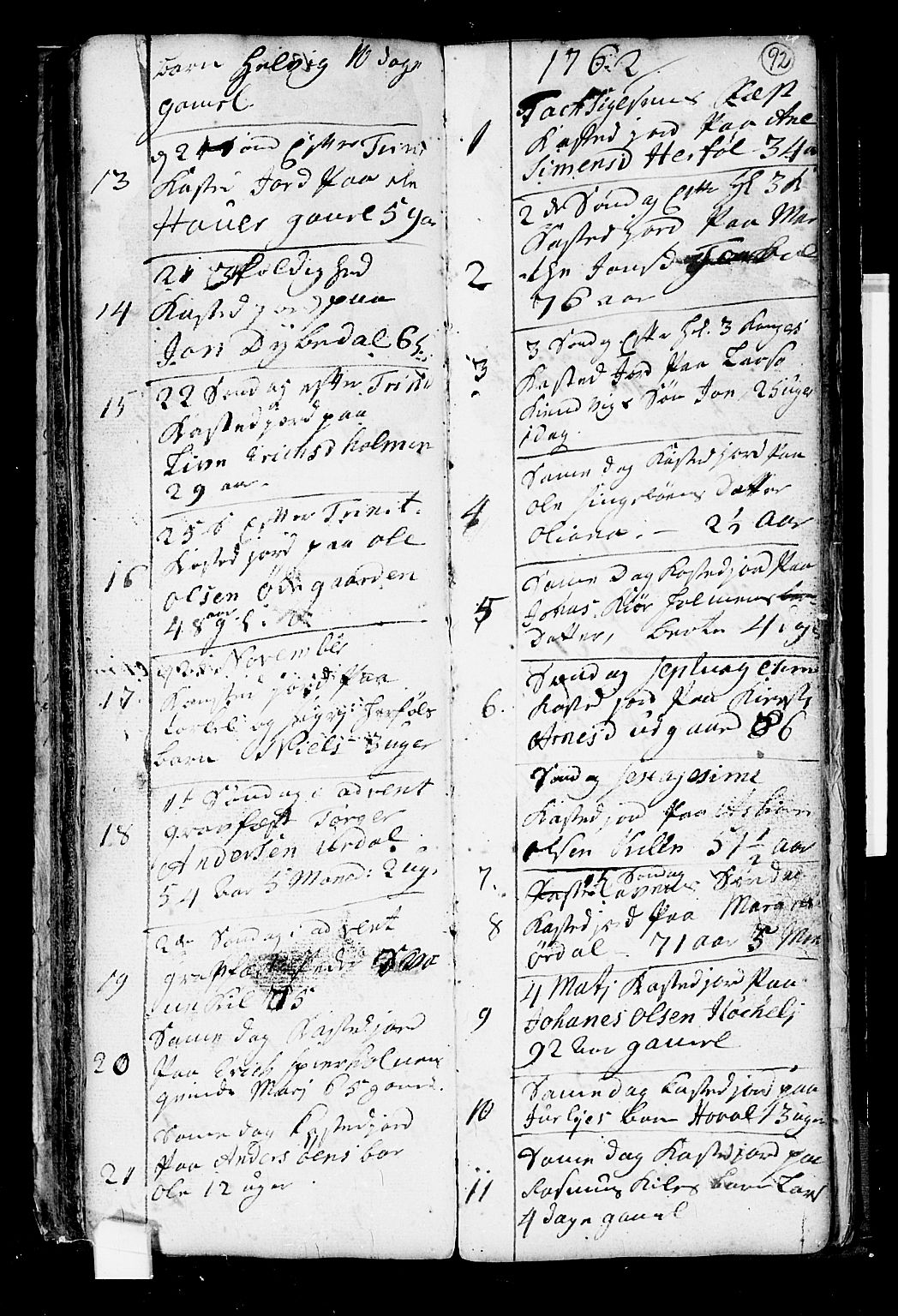 Hvaler prestekontor Kirkebøker, SAO/A-2001/F/Fa/L0003: Parish register (official) no. I 3, 1758-1796, p. 92