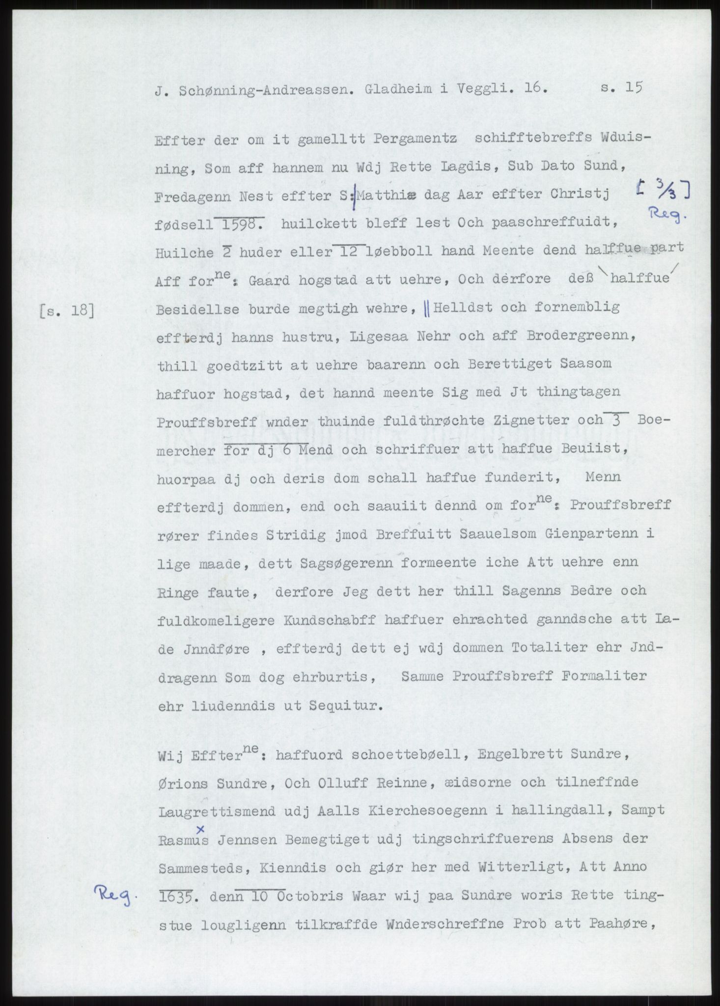 Samlinger til kildeutgivelse, Diplomavskriftsamlingen, AV/RA-EA-4053/H/Ha, p. 126