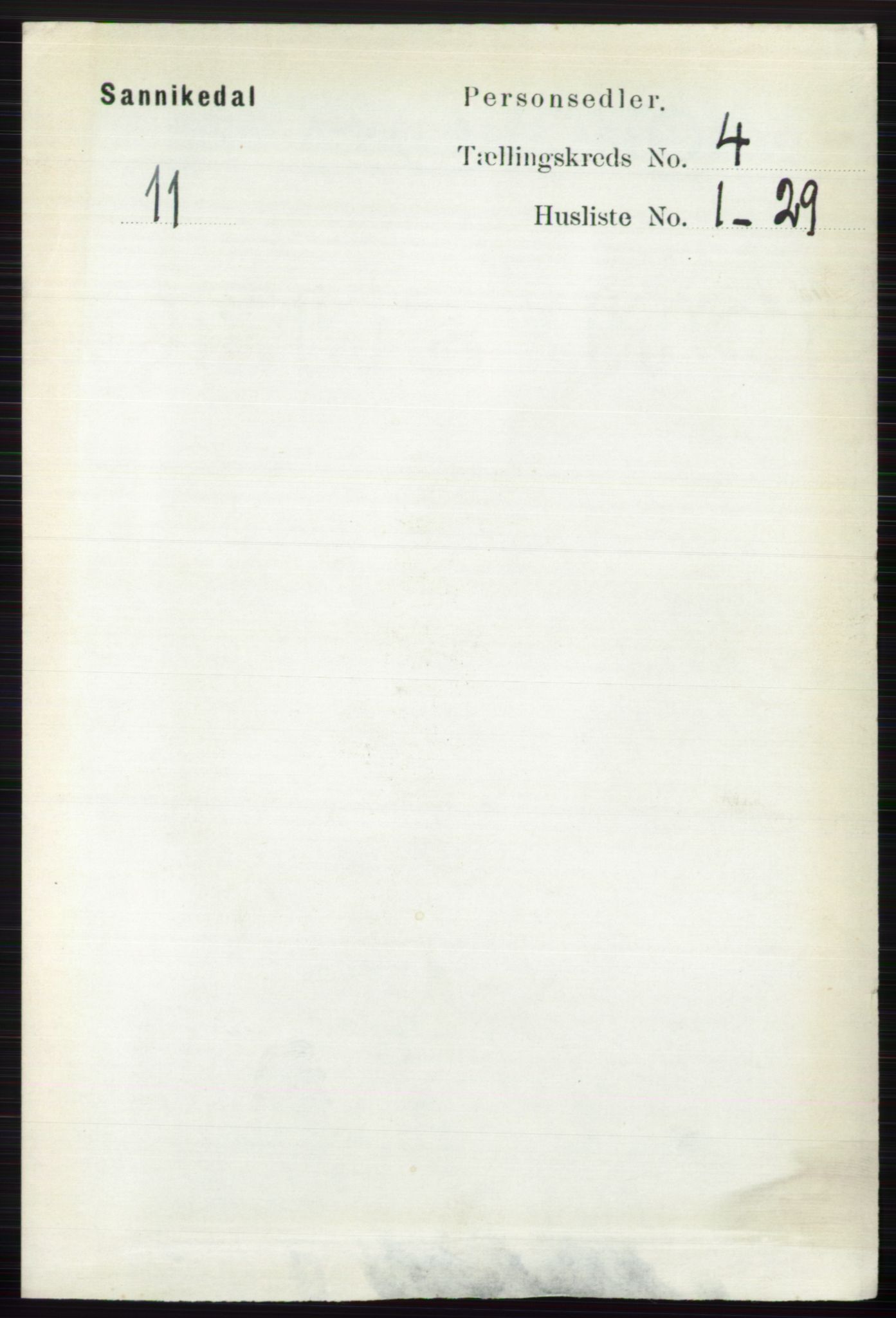 RA, 1891 census for 0816 Sannidal, 1891, p. 1224