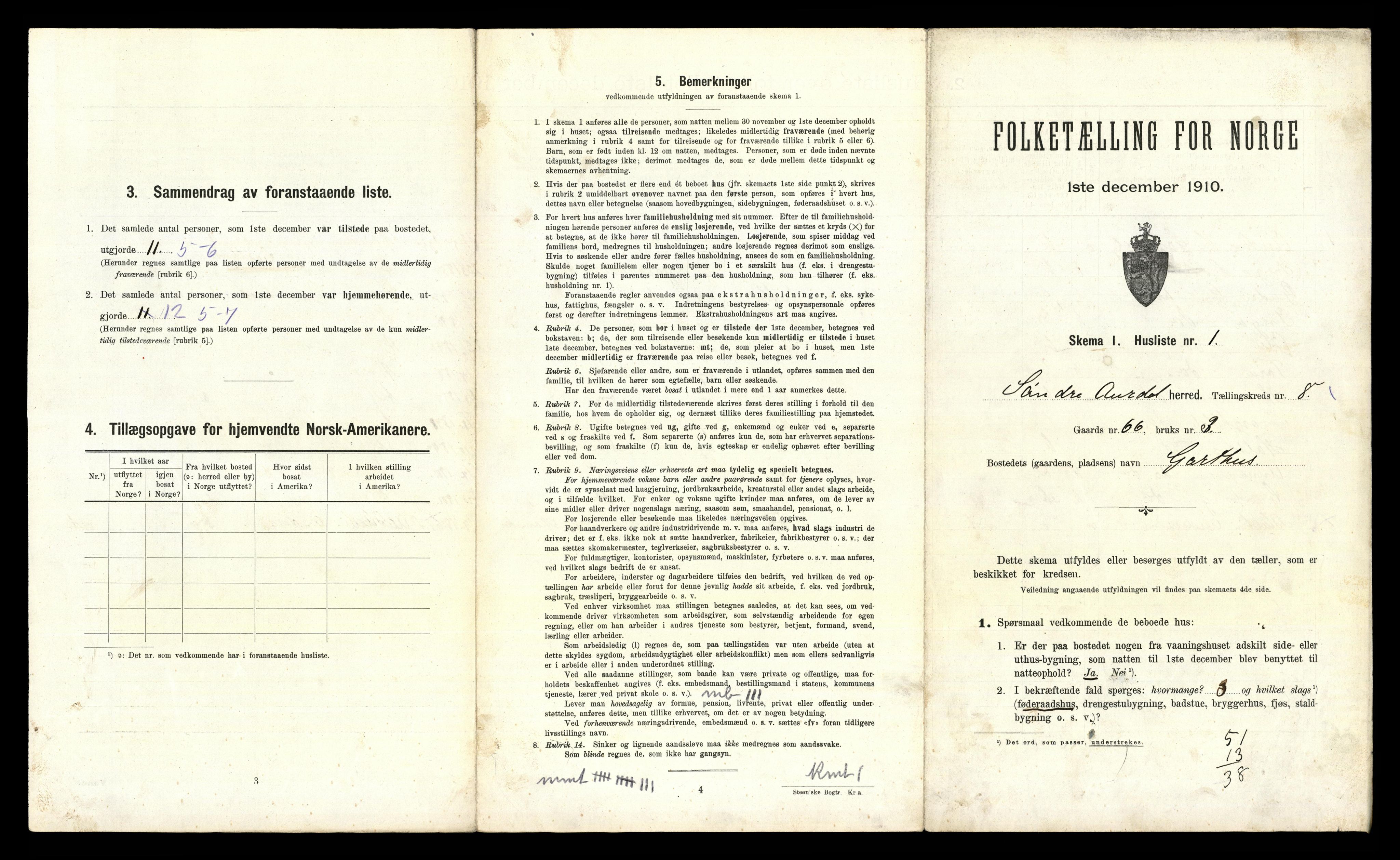 RA, 1910 census for Sør-Aurdal, 1910, p. 845