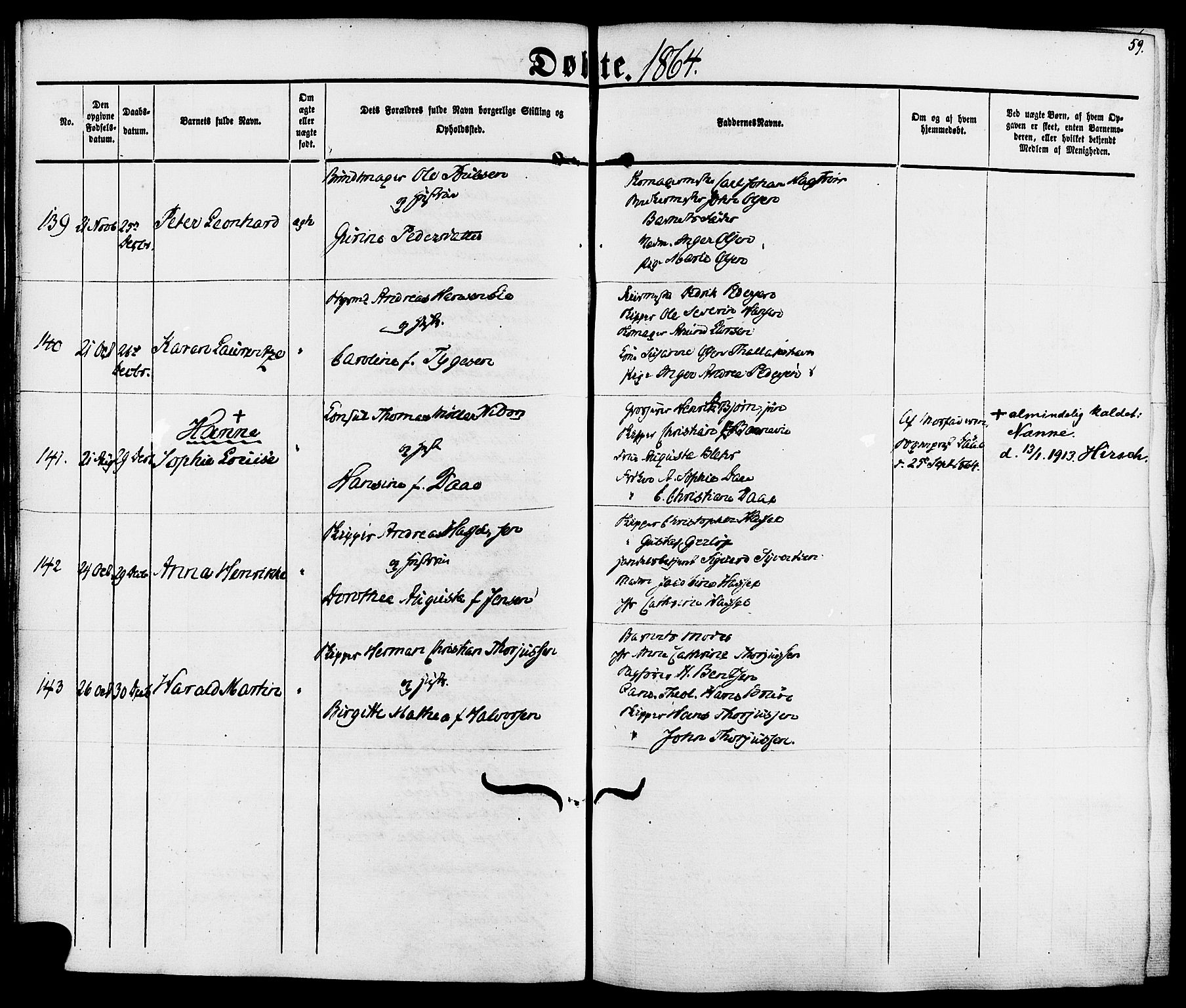 Kragerø kirkebøker, SAKO/A-278/F/Fa/L0007: Parish register (official) no. 7, 1861-1875, p. 59