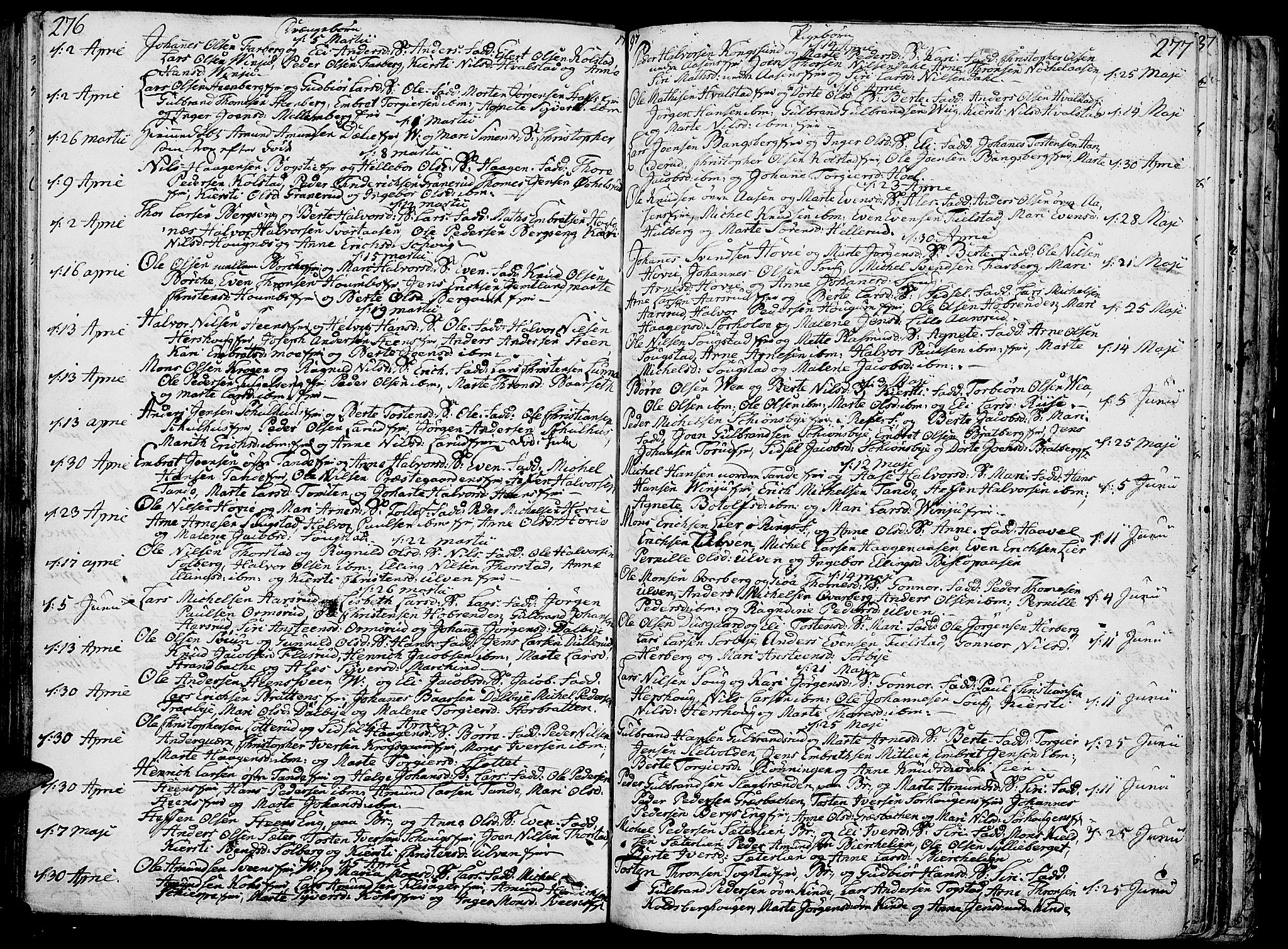 Ringsaker prestekontor, AV/SAH-PREST-014/K/Ka/L0003: Parish register (official) no. 3, 1775-1798, p. 276-277