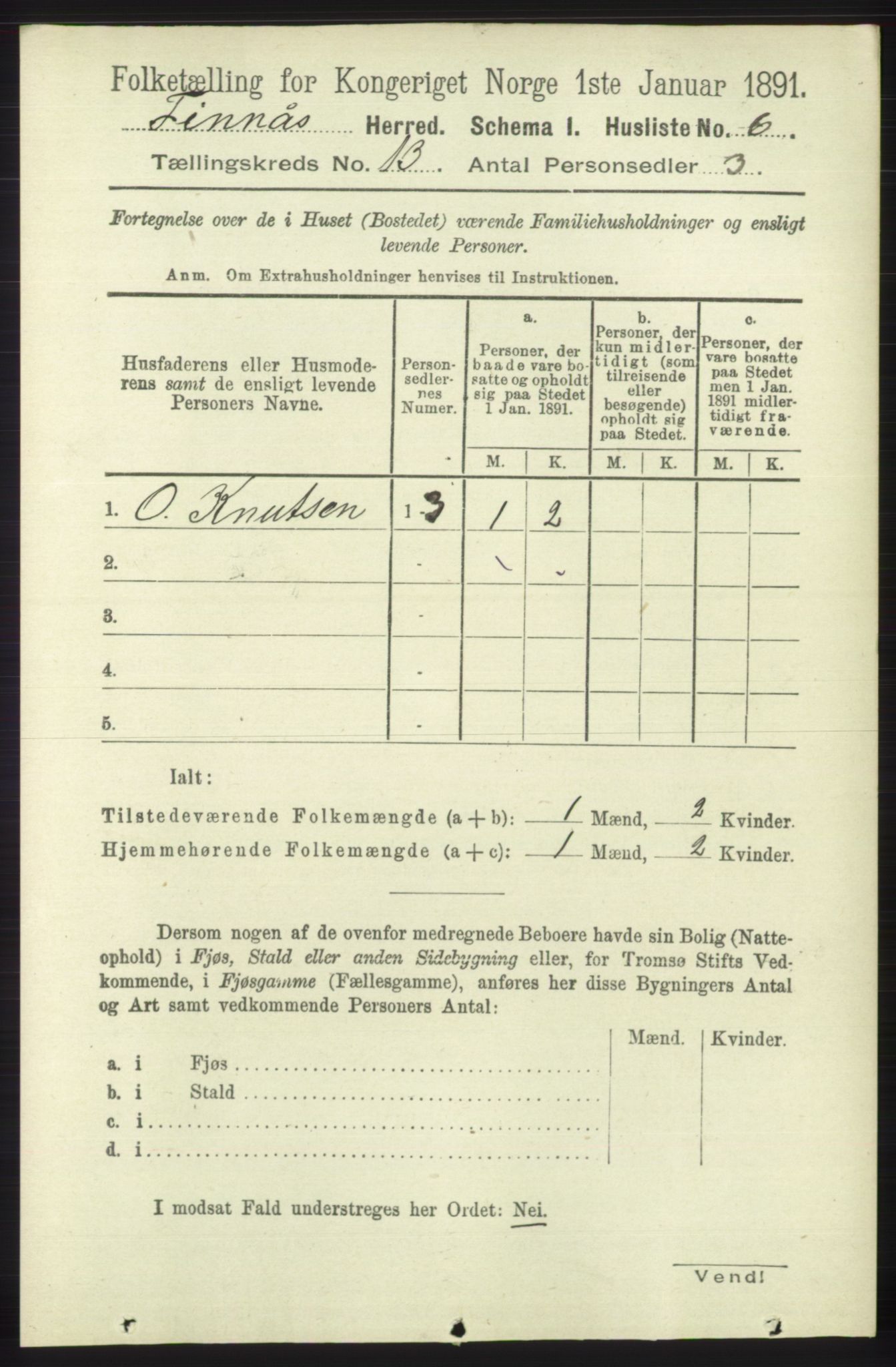 RA, 1891 census for 1218 Finnås, 1891, p. 5581