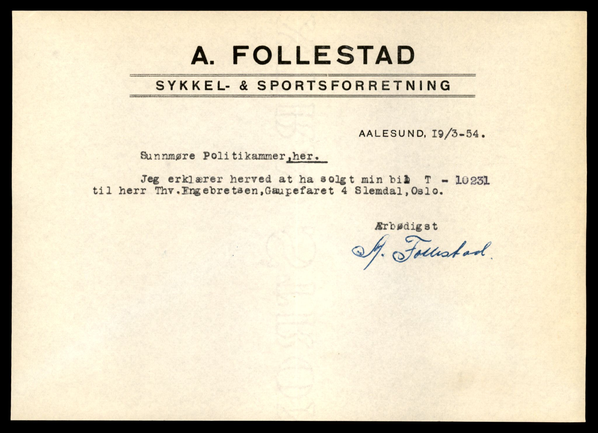 Møre og Romsdal vegkontor - Ålesund trafikkstasjon, SAT/A-4099/F/Fe/L0019: Registreringskort for kjøretøy T 10228 - T 10350, 1927-1998, p. 81