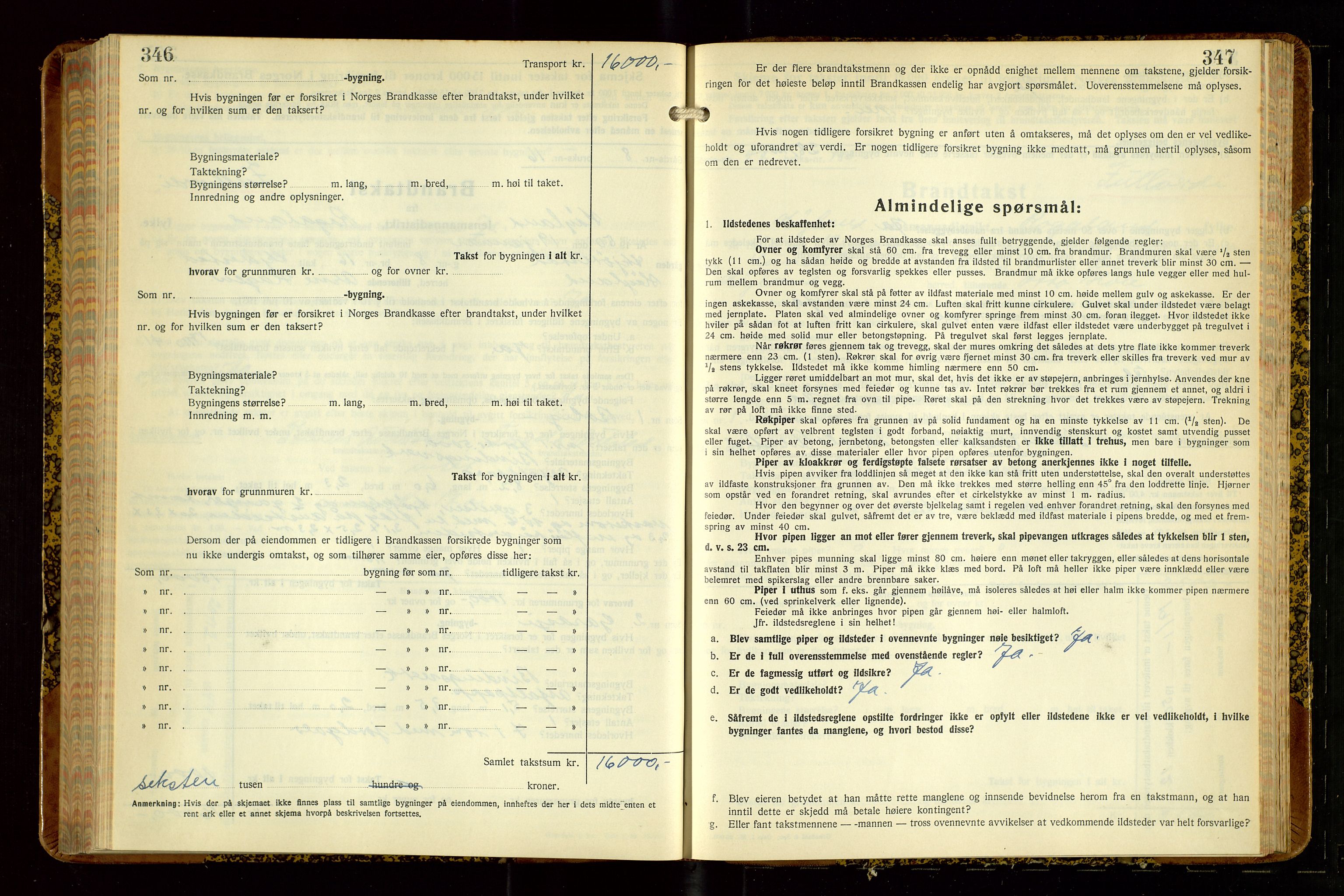 Høyland/Sandnes lensmannskontor, SAST/A-100166/Gob/L0008: "Branntakstprotokoll", 1940-1952, p. 346-347