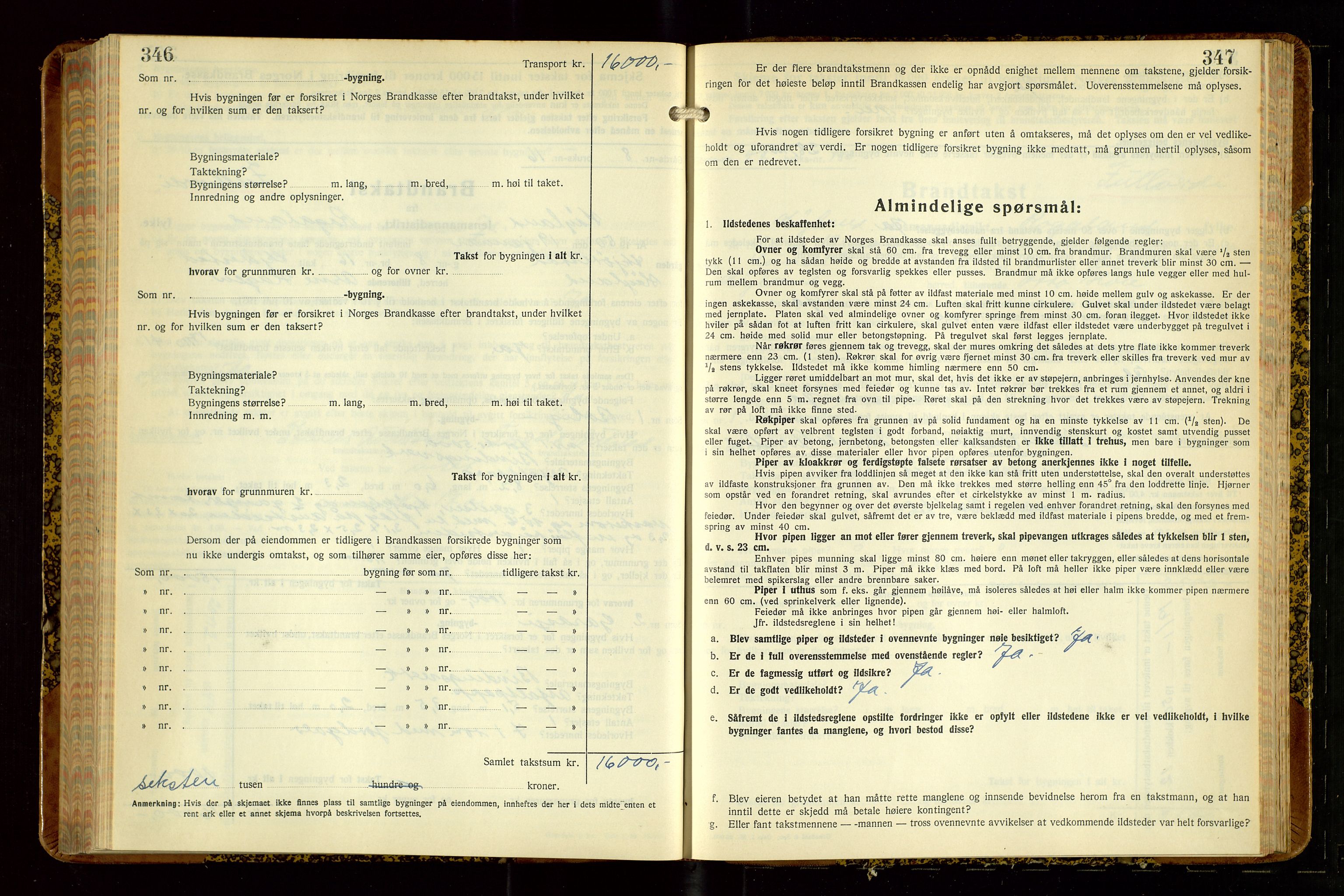 Høyland/Sandnes lensmannskontor, AV/SAST-A-100166/Gob/L0008: "Branntakstprotokoll", 1940-1952, p. 346-347