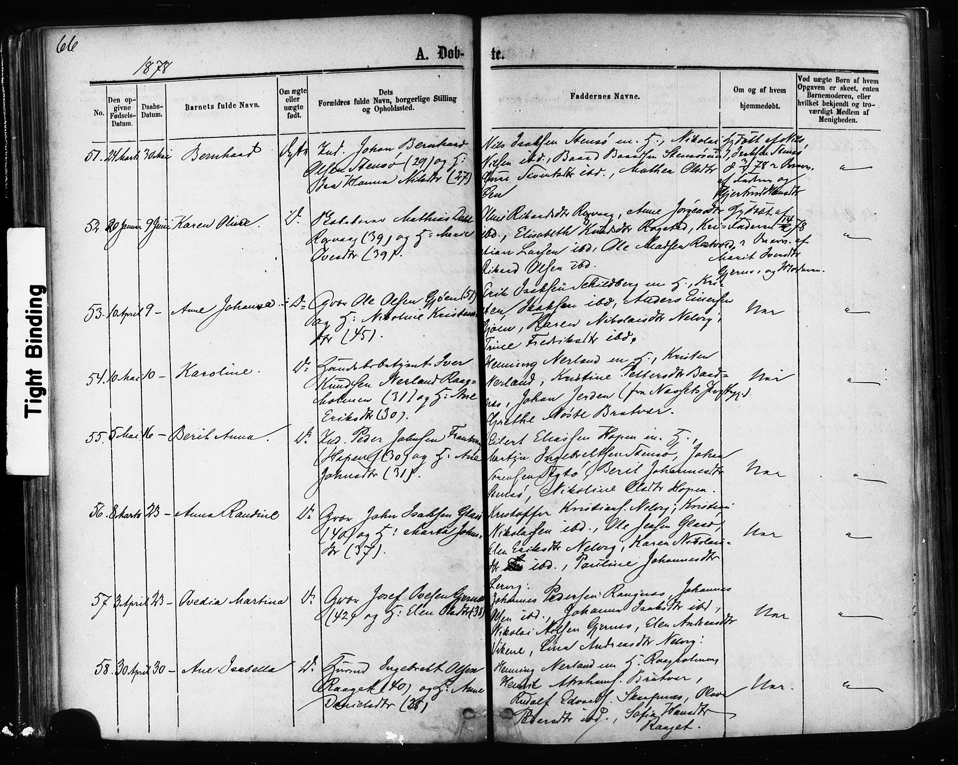 Ministerialprotokoller, klokkerbøker og fødselsregistre - Møre og Romsdal, AV/SAT-A-1454/581/L0938: Parish register (official) no. 581A06, 1873-1879, p. 66