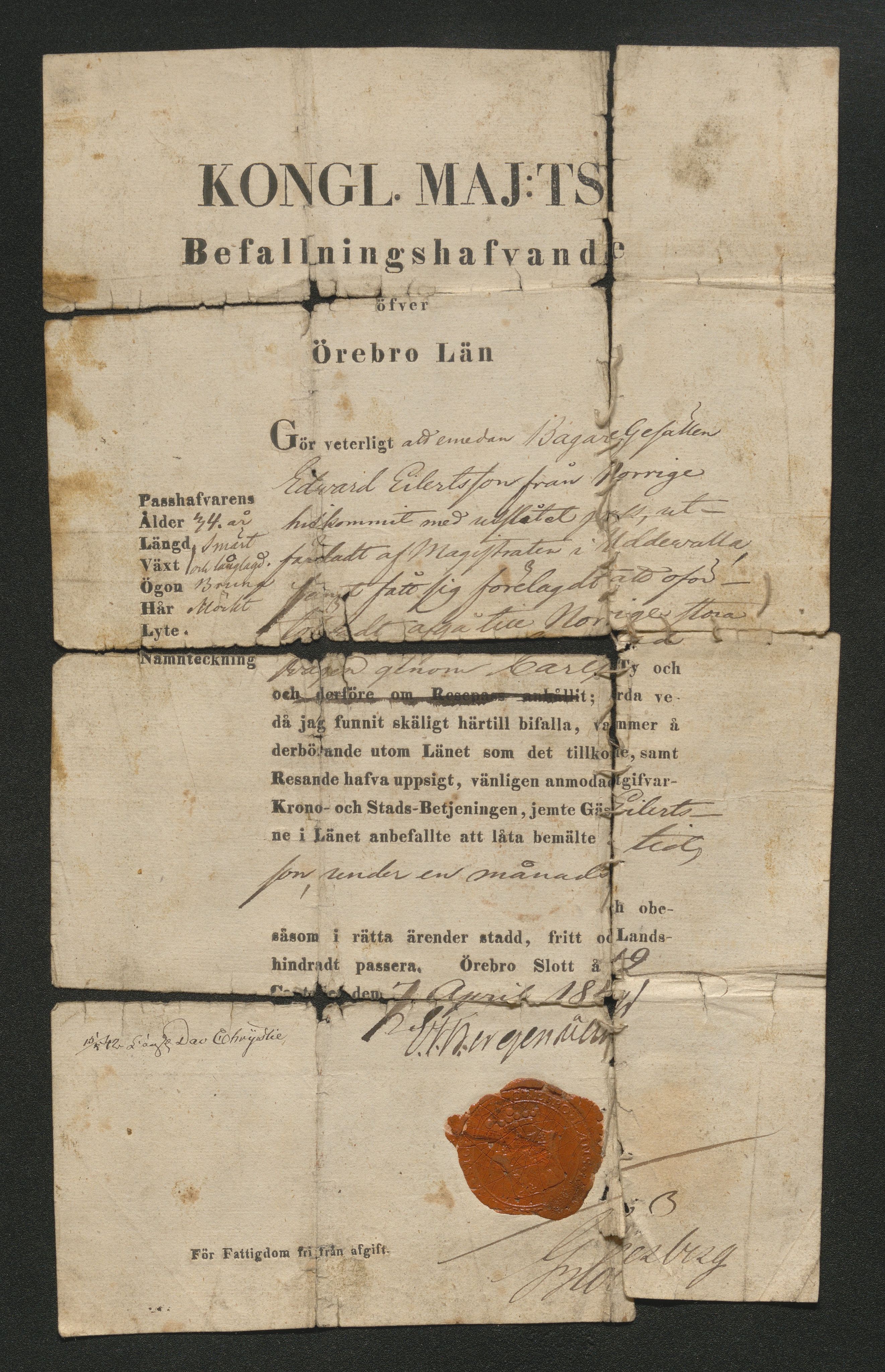 Drammen politikammer, SAKO/A-623/I/Ia/Iab/L0006: Innleverte pass, 1841-1842, p. 497