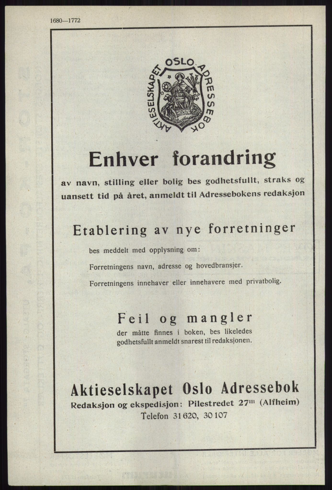 Kristiania/Oslo adressebok, PUBL/-, 1941