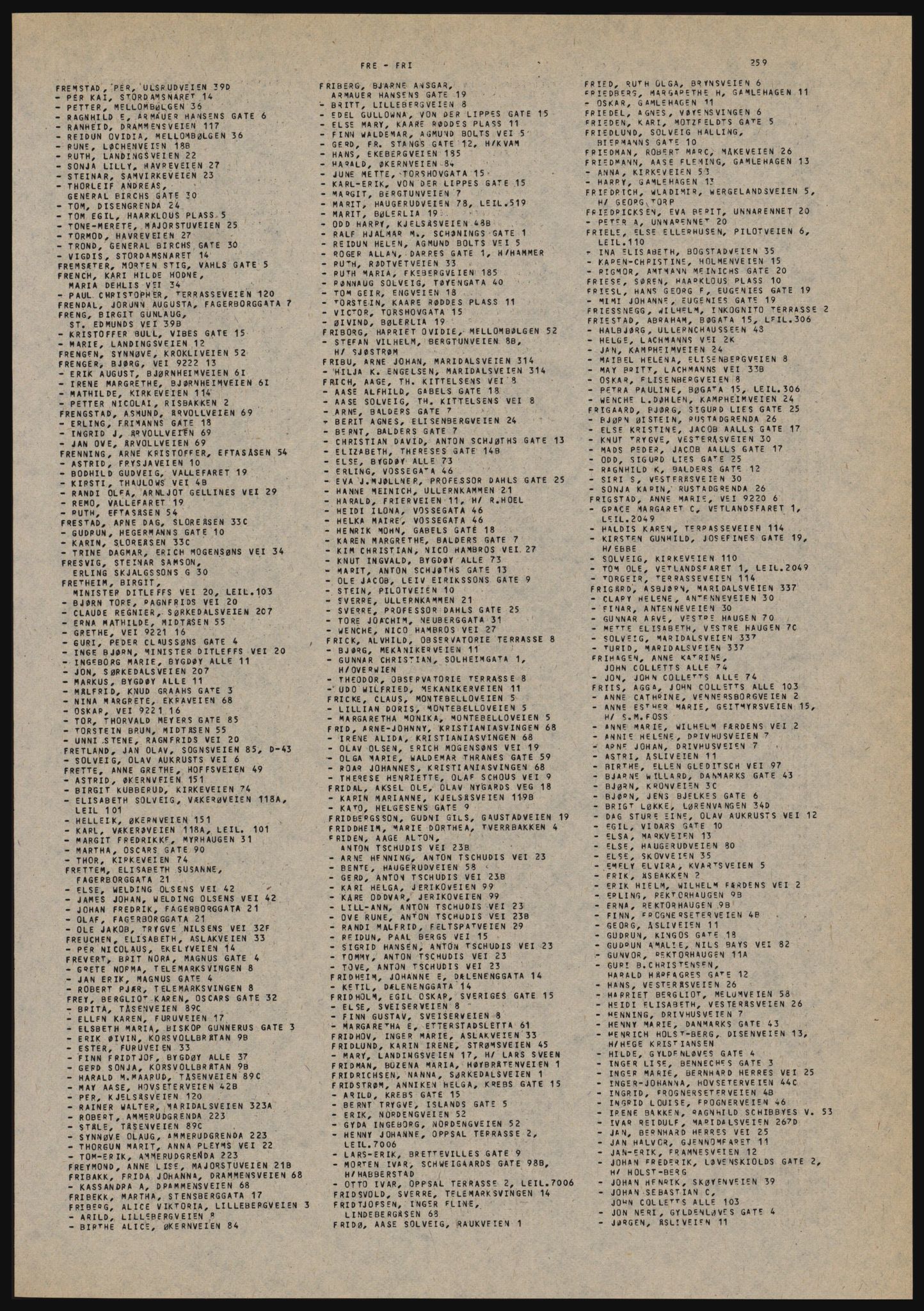 Kristiania/Oslo adressebok, PUBL/-, 1982-1983, p. 259