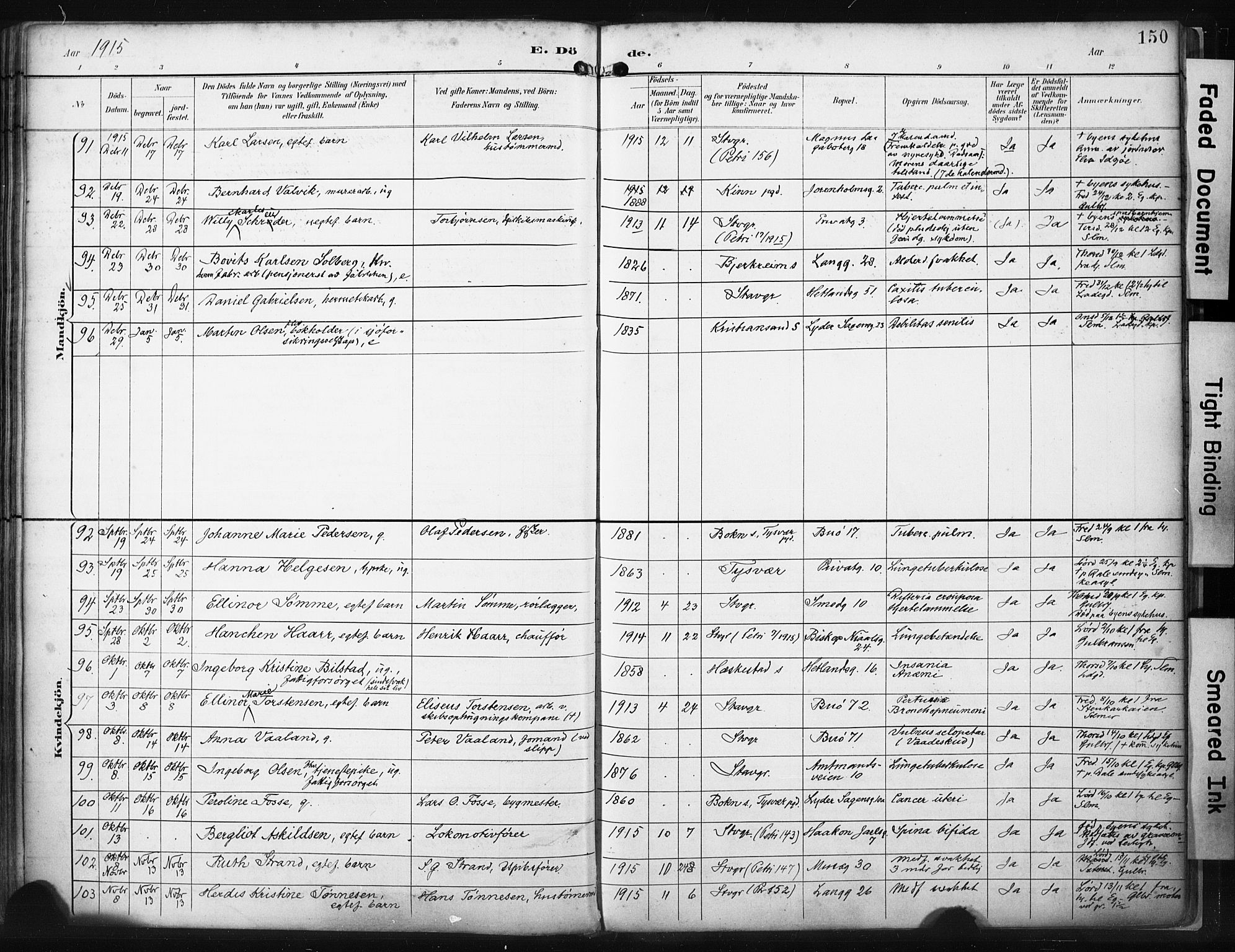 St. Petri sokneprestkontor, AV/SAST-A-101813/001/30/30BA/L0022: Parish register (official) no. A 22, 1895-1919, p. 150