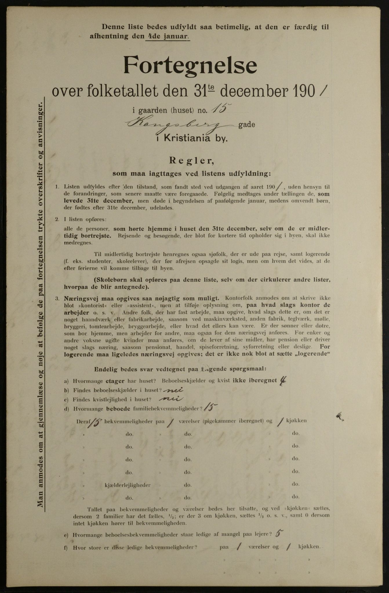 OBA, Municipal Census 1901 for Kristiania, 1901, p. 8185