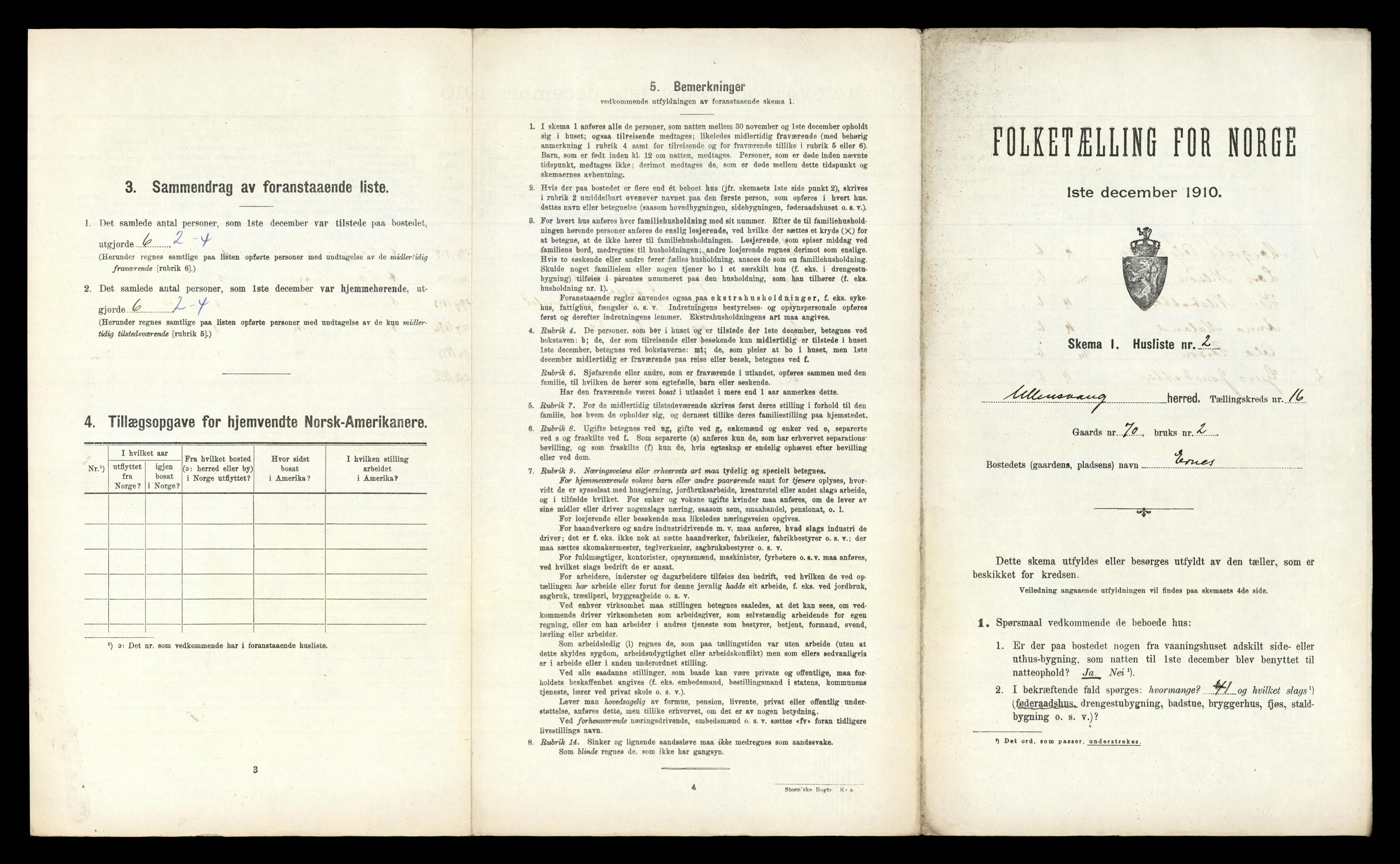 RA, 1910 census for Ullensvang, 1910, p. 1969