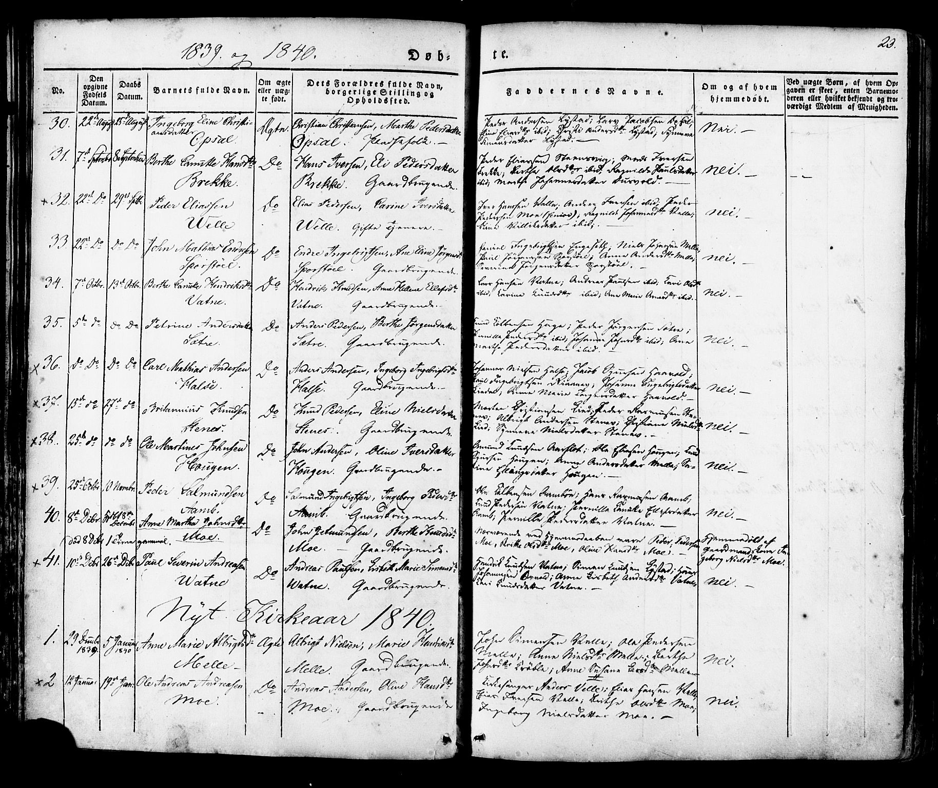 Ministerialprotokoller, klokkerbøker og fødselsregistre - Møre og Romsdal, AV/SAT-A-1454/513/L0174: Parish register (official) no. 513A01, 1831-1855, p. 23