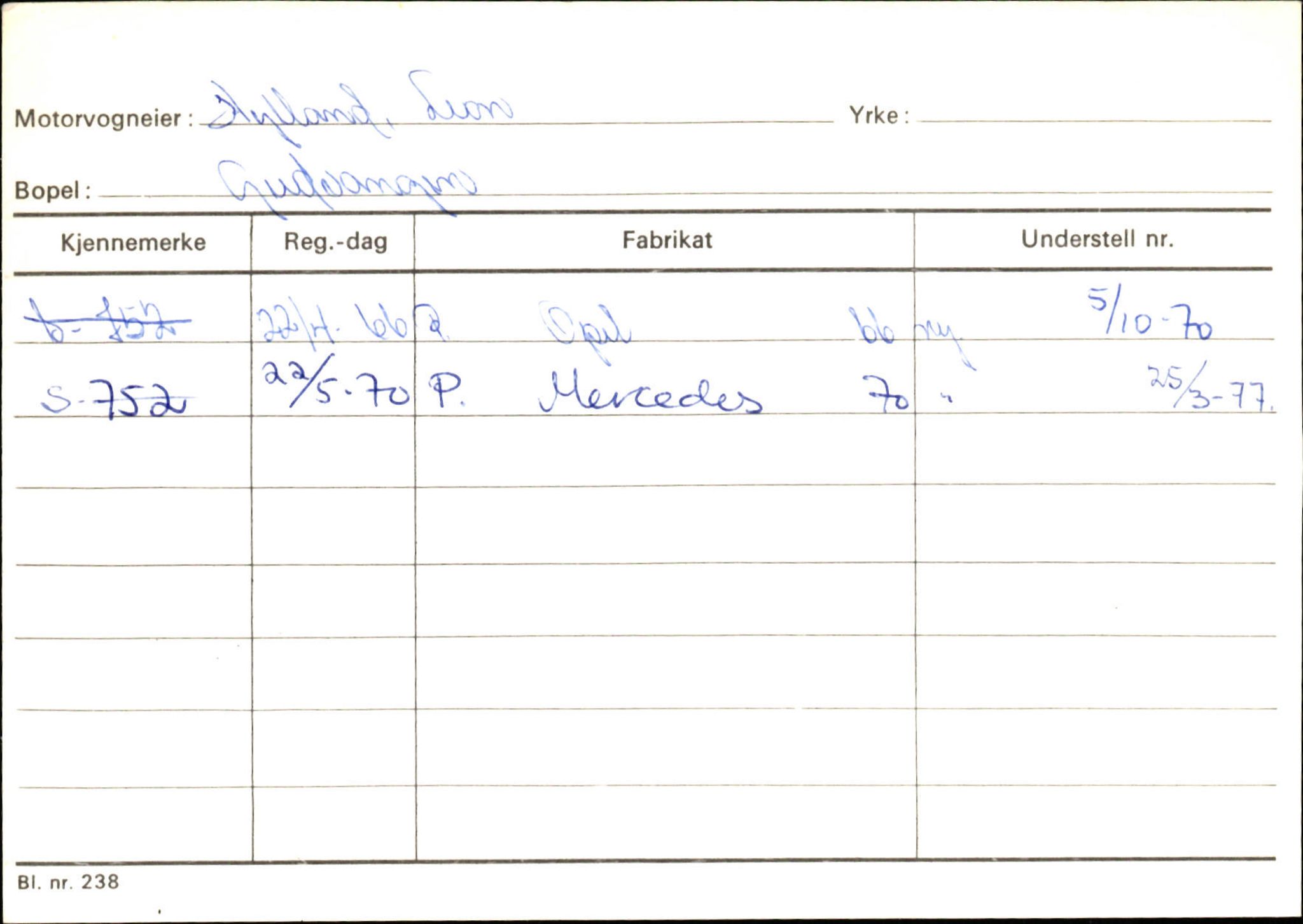 Statens vegvesen, Sogn og Fjordane vegkontor, AV/SAB-A-5301/4/F/L0125: Eigarregister Sogndal V-Å. Aurland A-Å. Fjaler A-N, 1945-1975, p. 741