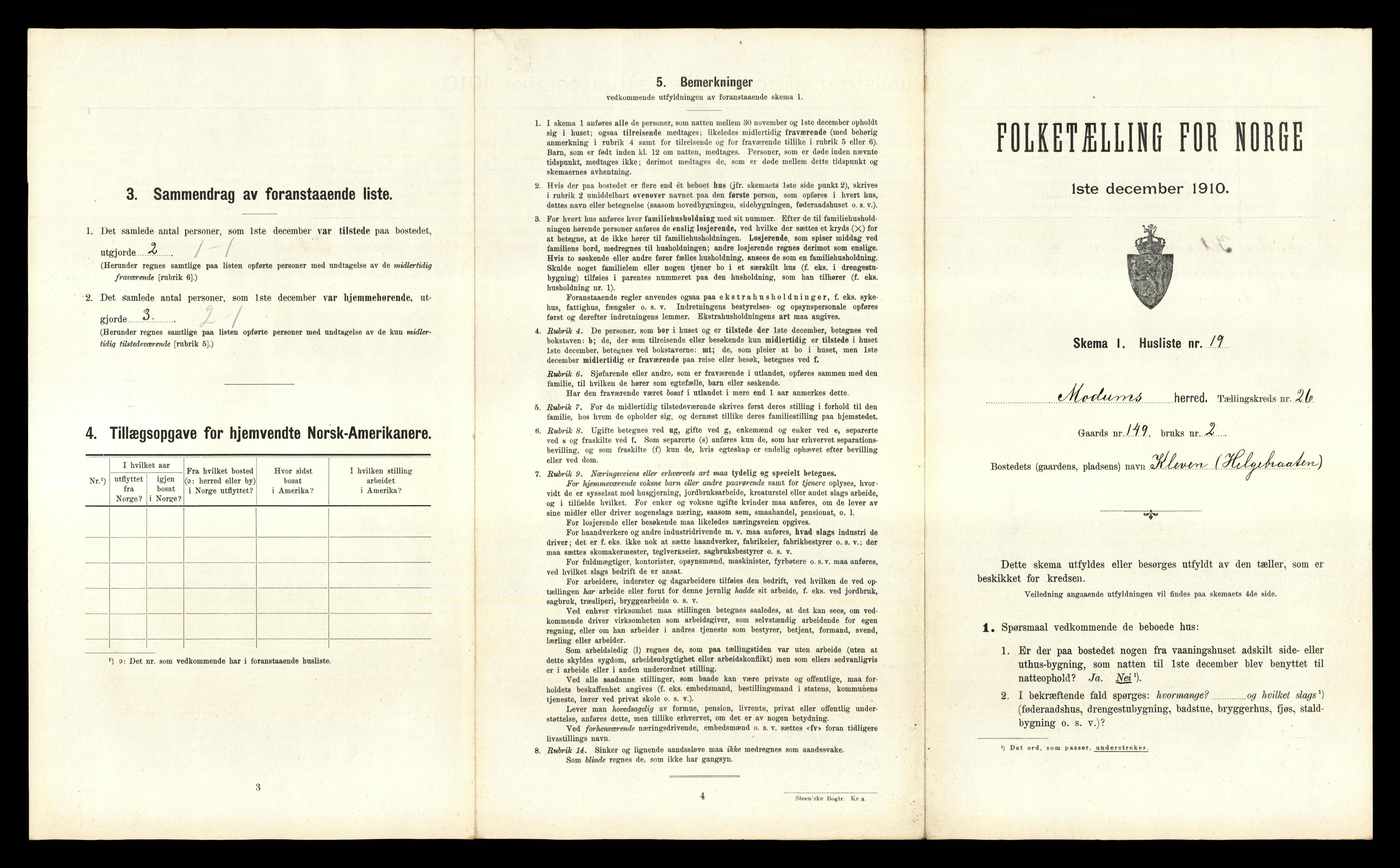 RA, 1910 census for Modum, 1910, p. 3736