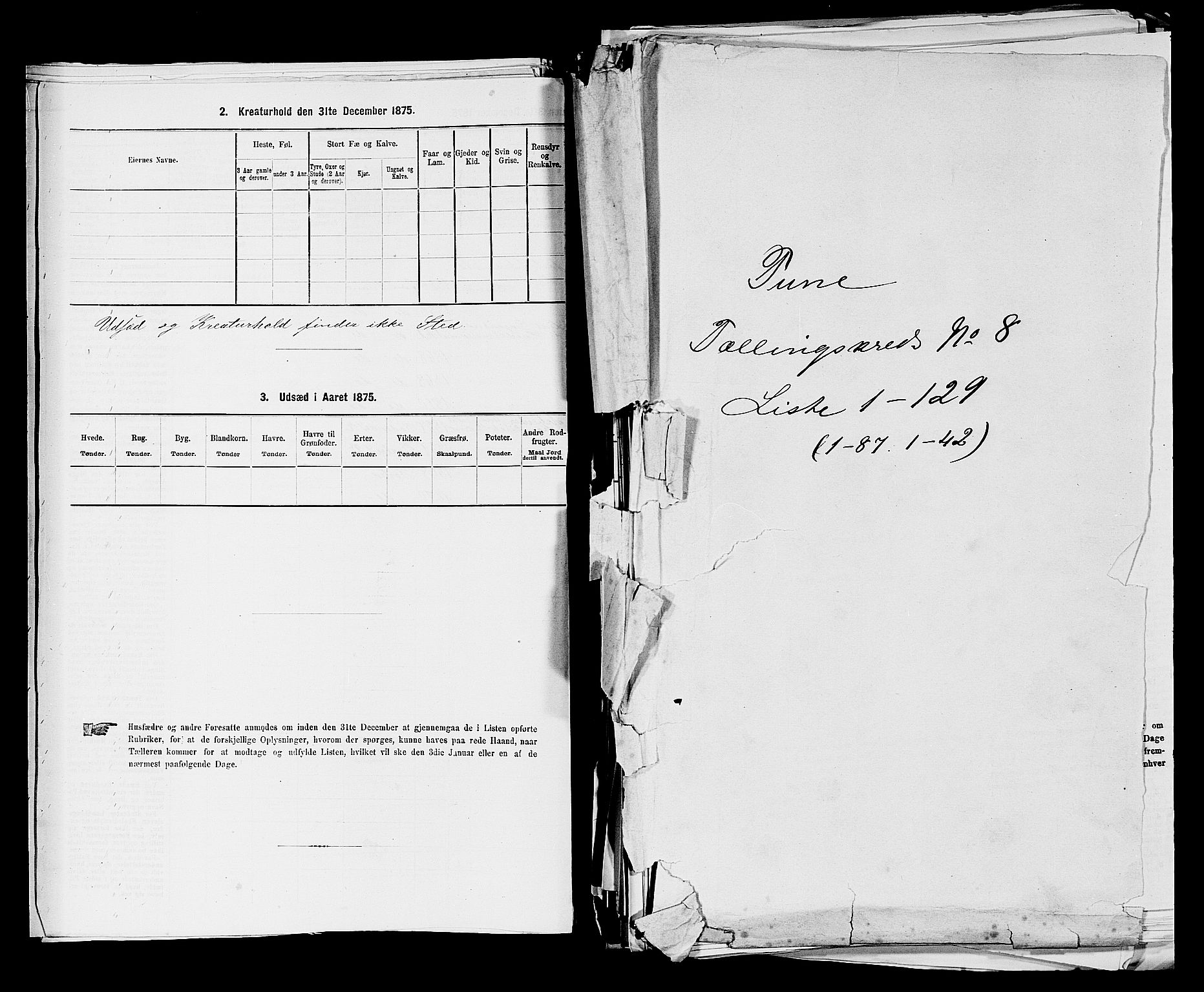RA, 1875 census for 0130P Tune, 1875, p. 1278