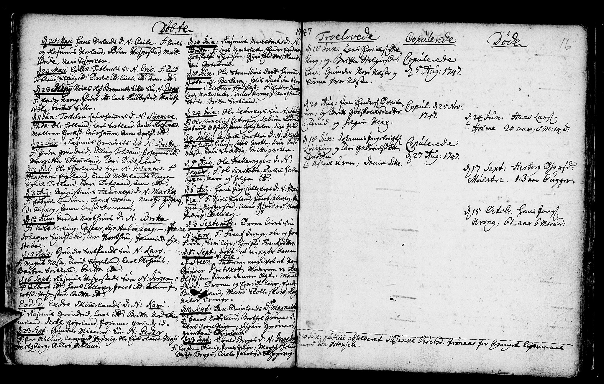 Finnås sokneprestembete, AV/SAB-A-99925/H/Ha/Haa/Haaa/L0002: Parish register (official) no. A 2, 1744-1764, p. 16