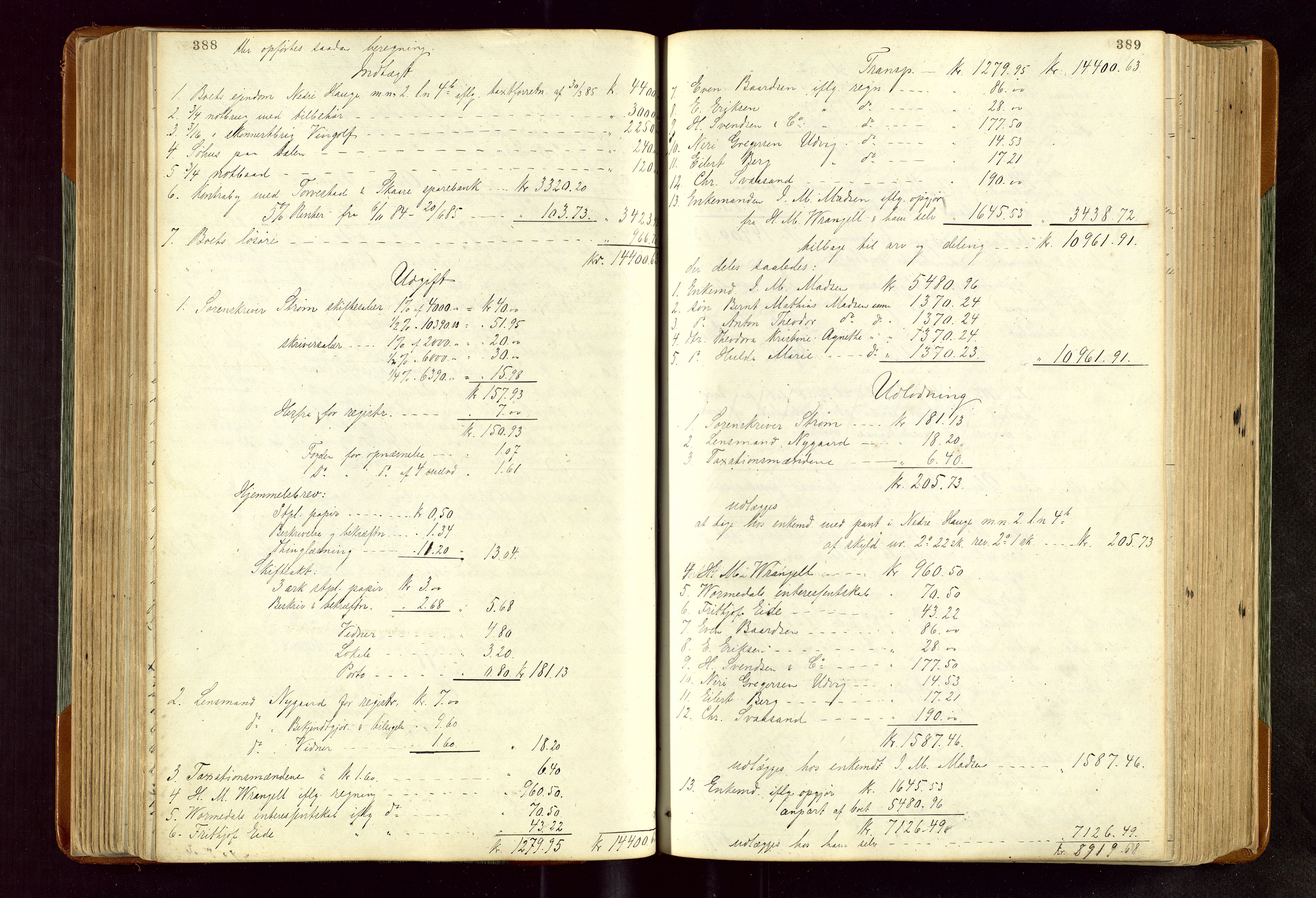 Karmsund sorenskriveri, AV/SAST-A-100311/01/IV/IVDBA/L0005: SKIFTEPROTOKOLL SKJOLD,TORVESTAD, TYSVÆR, 1877-1895, p. 388-389