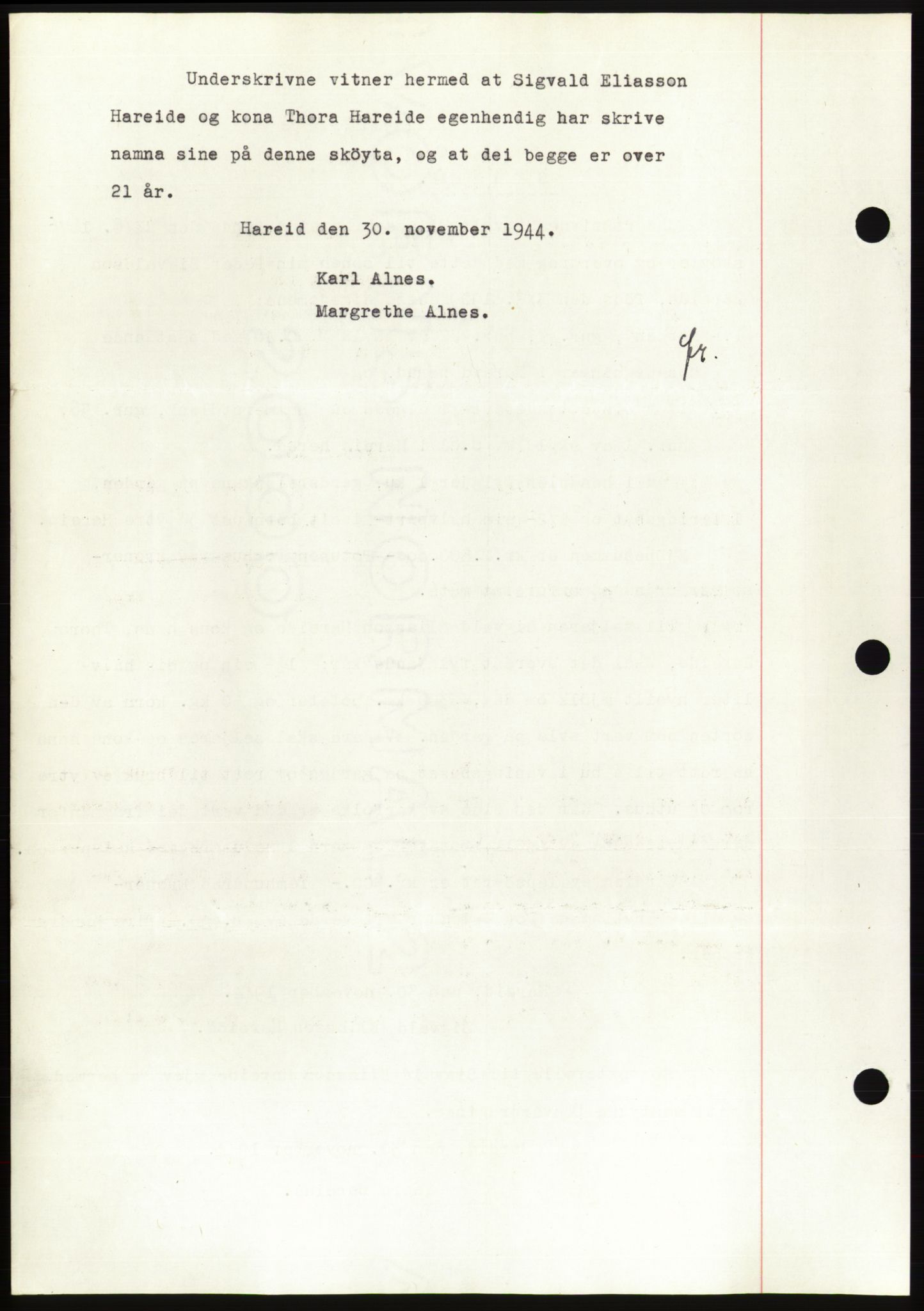 Søre Sunnmøre sorenskriveri, SAT/A-4122/1/2/2C/L0076: Mortgage book no. 2A, 1943-1944, Diary no: : 1046/1944