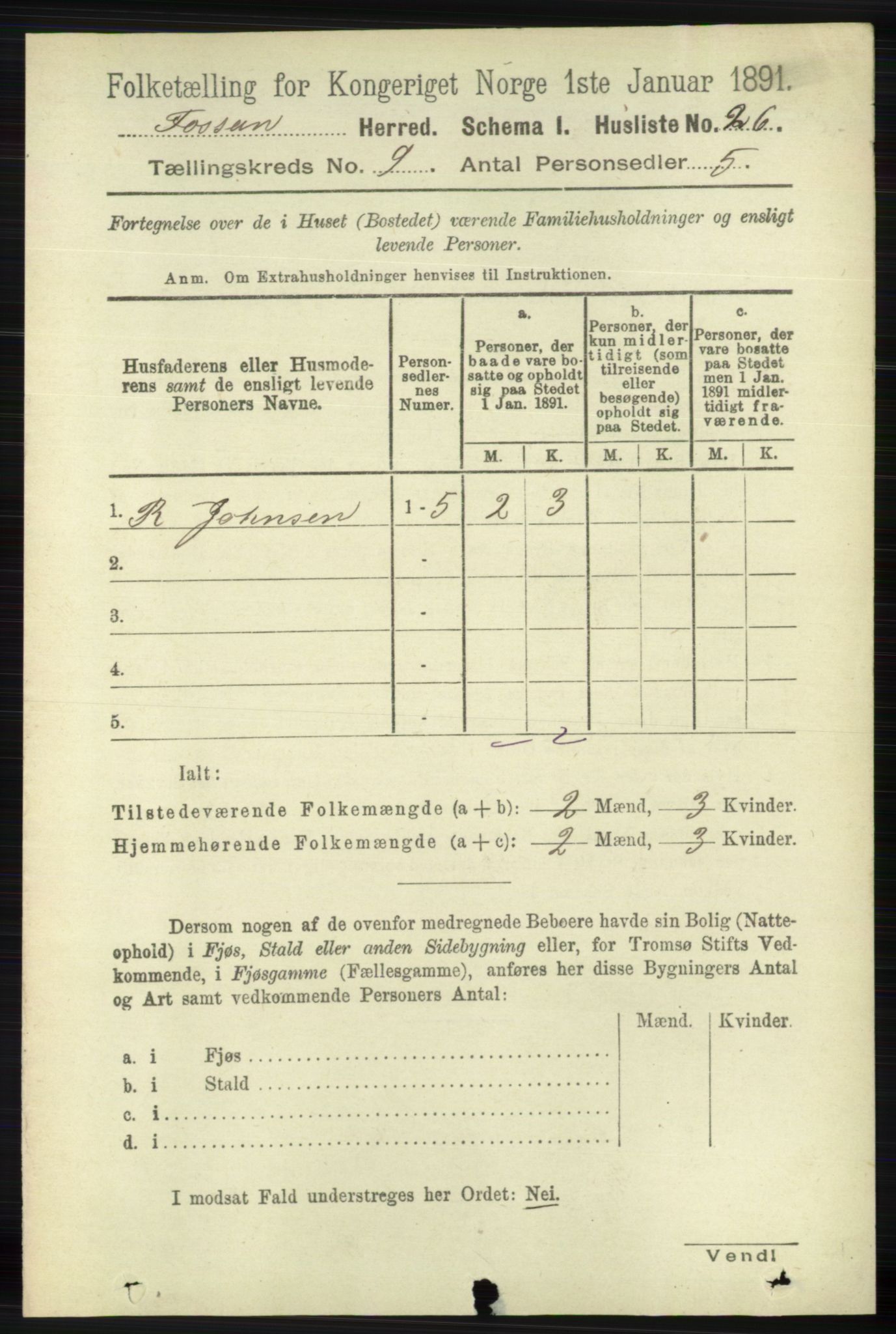 RA, 1891 census for 1129 Forsand, 1891, p. 1467