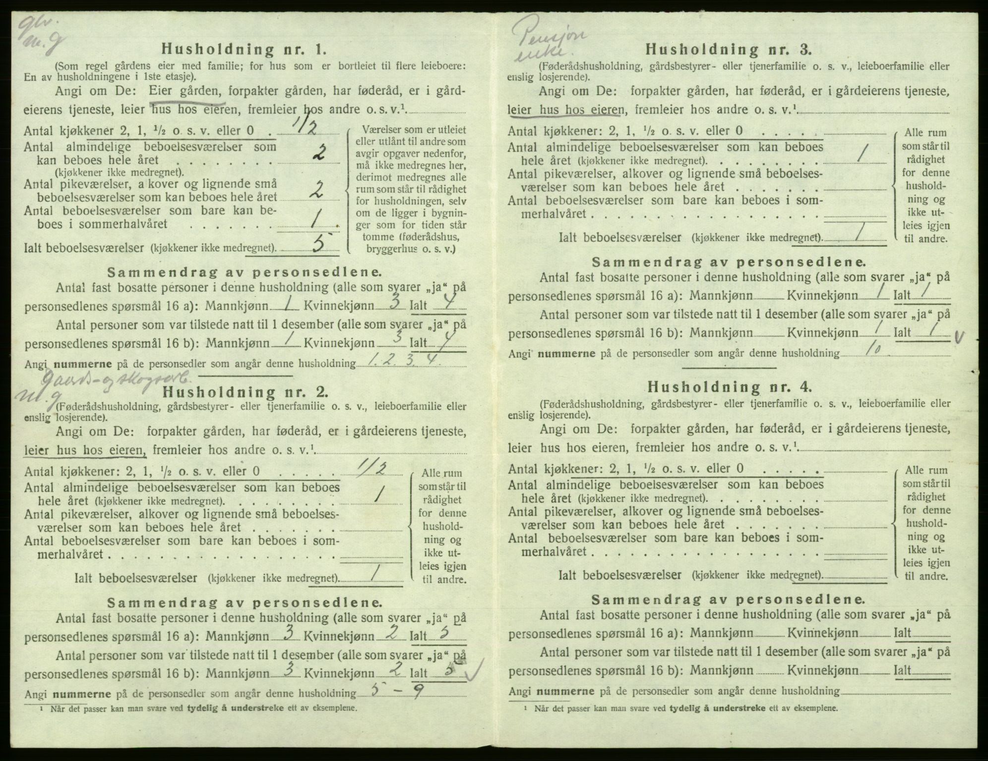 SAB, 1920 census for Kinsarvik, 1920, p. 565