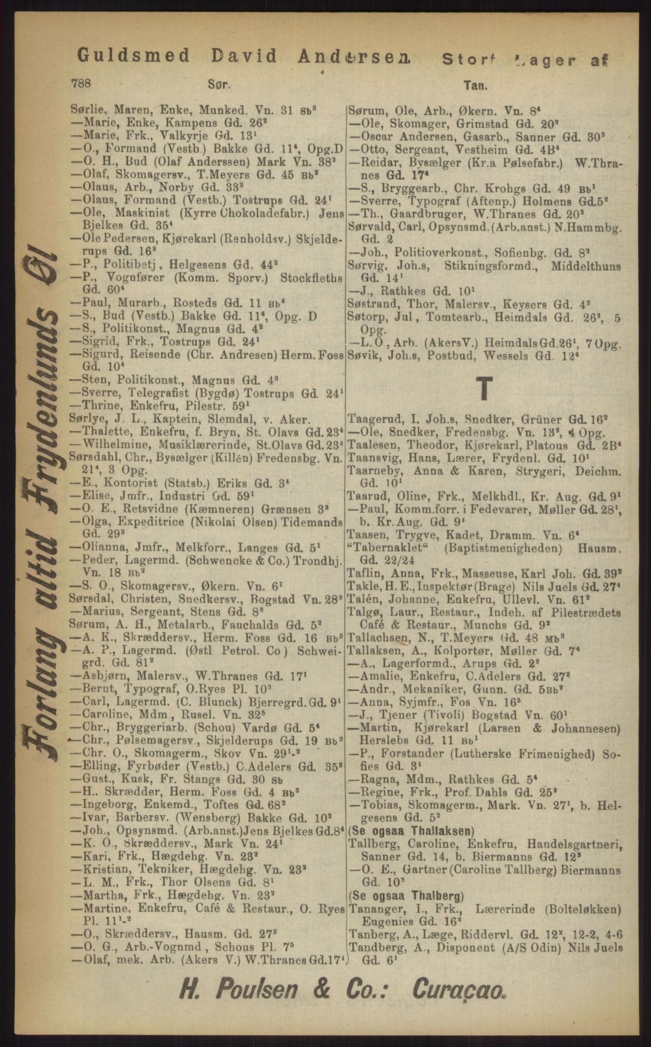 Kristiania/Oslo adressebok, PUBL/-, 1903, p. 788