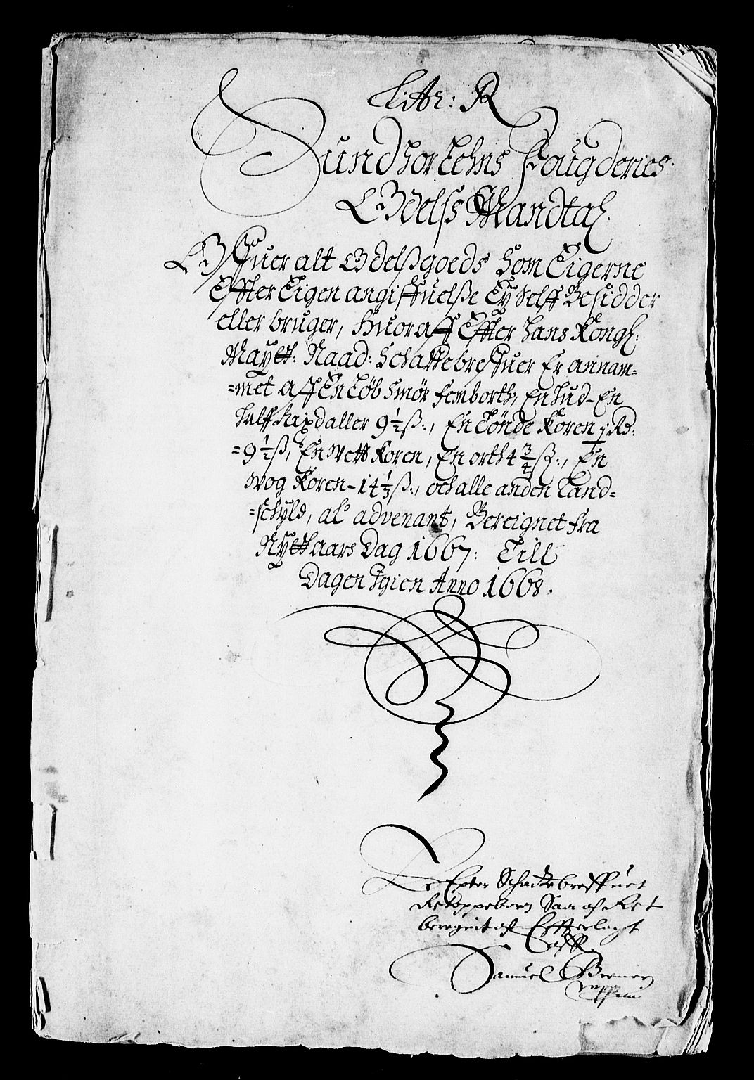 Rentekammeret inntil 1814, Reviderte regnskaper, Stiftamtstueregnskaper, Bergen stiftamt, AV/RA-EA-6043/R/Rc/L0024: Bergen stiftamt, 1667