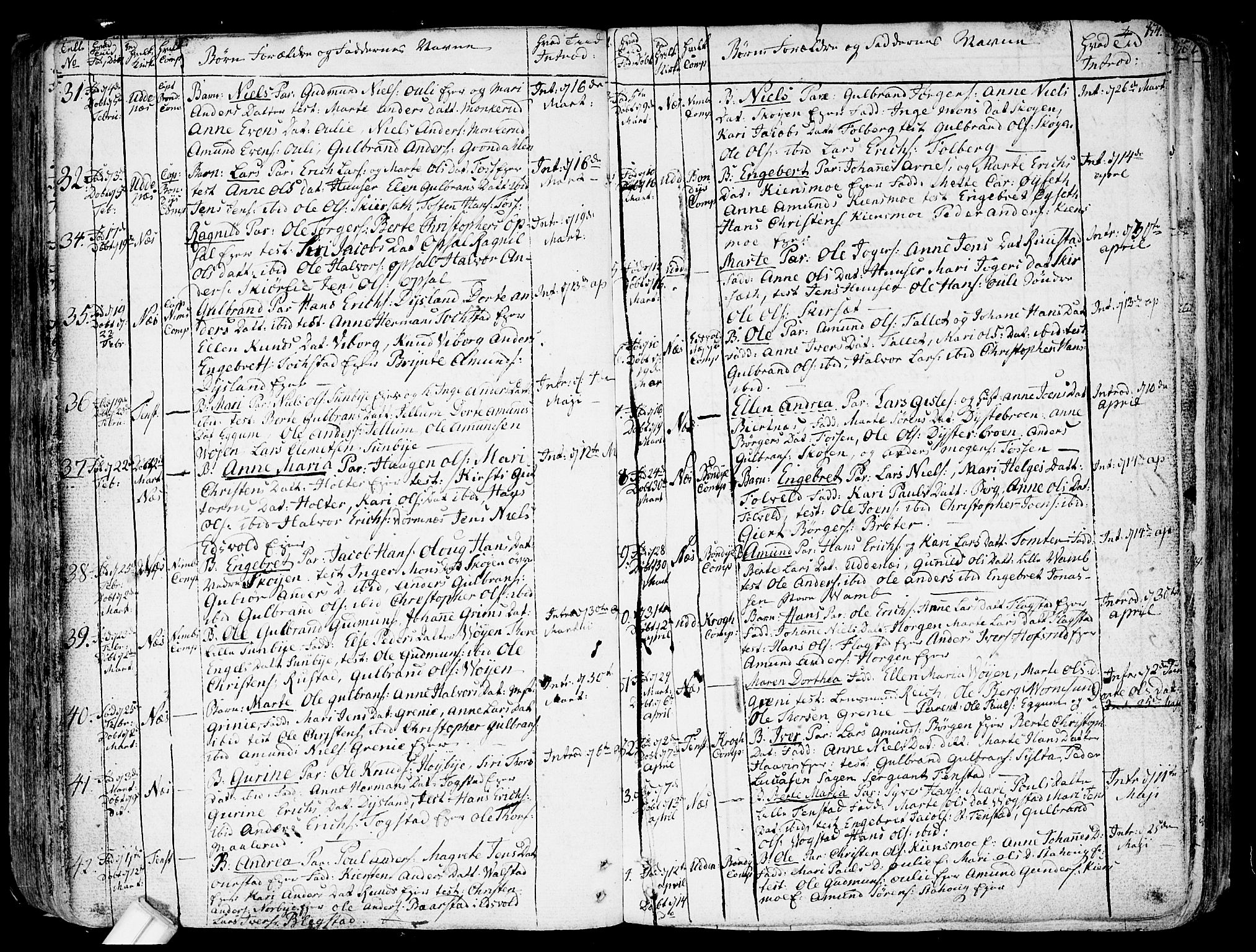 Nes prestekontor Kirkebøker, AV/SAO-A-10410/F/Fa/L0004: Parish register (official) no. I 4, 1781-1816, p. 154