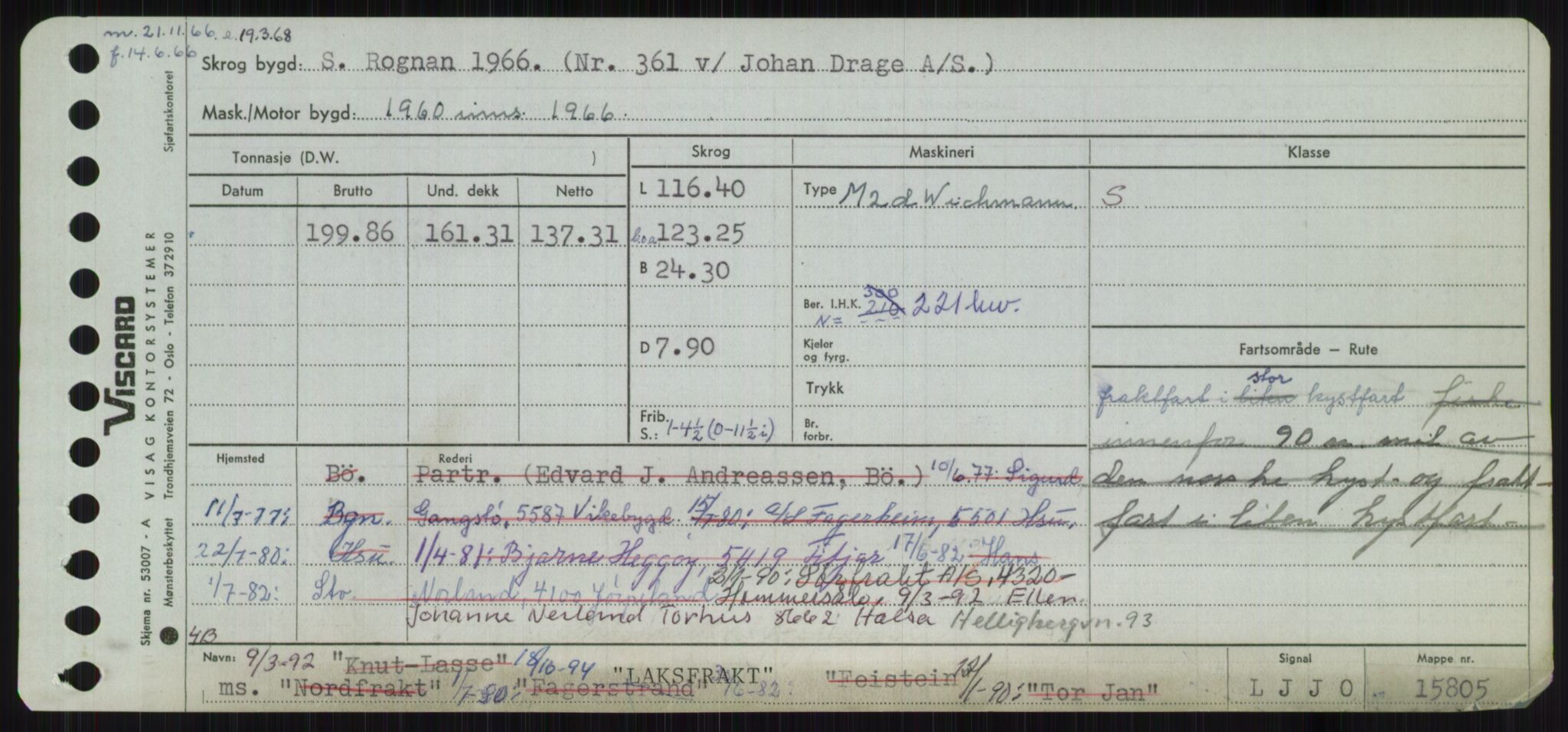 Sjøfartsdirektoratet med forløpere, Skipsmålingen, RA/S-1627/H/Ha/L0003/0002: Fartøy, Hilm-Mar / Fartøy, Kom-Mar, p. 273