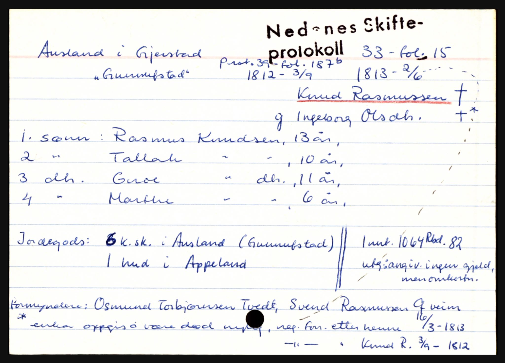 Nedenes sorenskriveri før 1824, AV/SAK-1221-0007/H, p. 1465