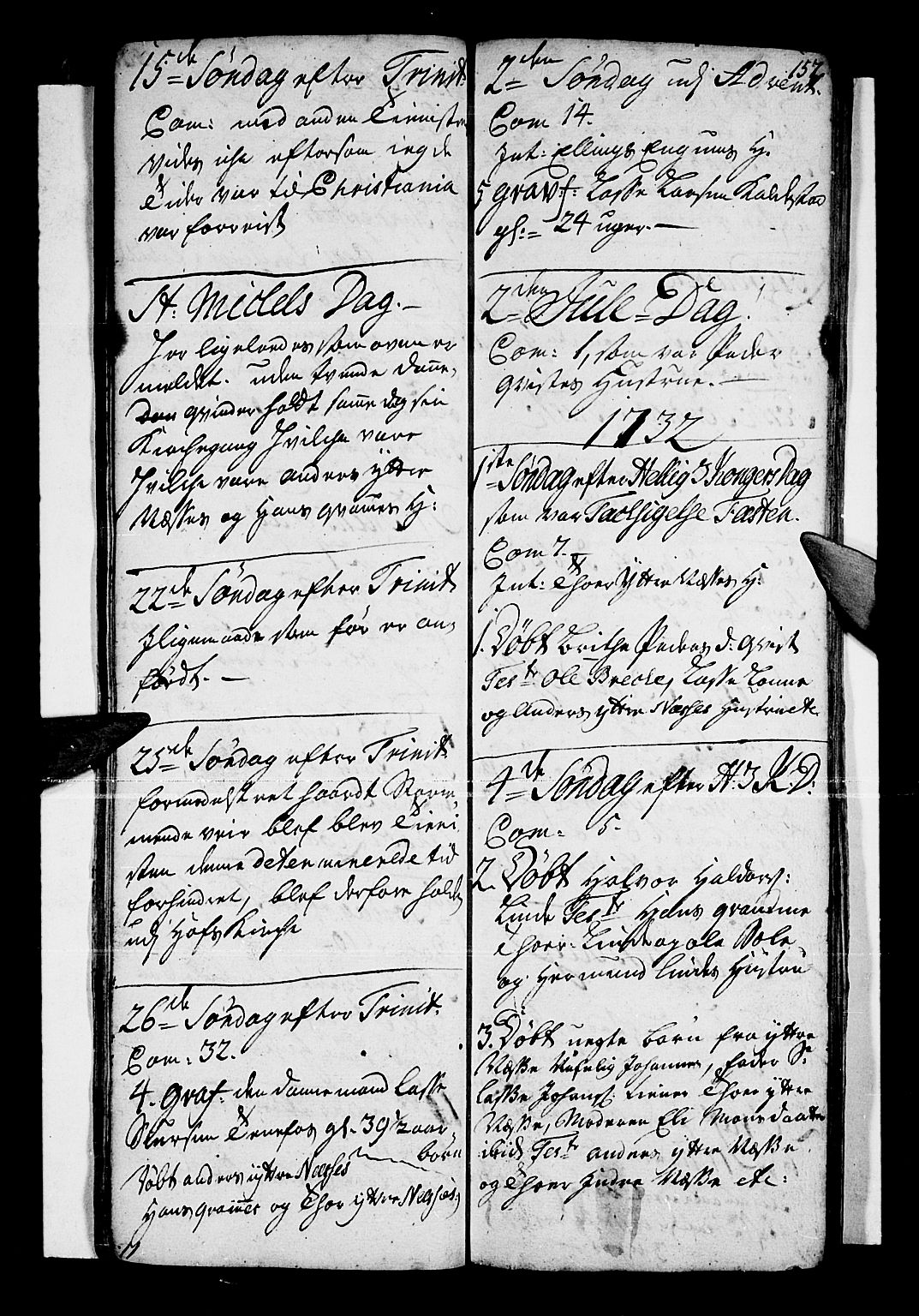 Vik sokneprestembete, SAB/A-81501: Parish register (official) no. A 1 /4, 1727-1740, p. 157