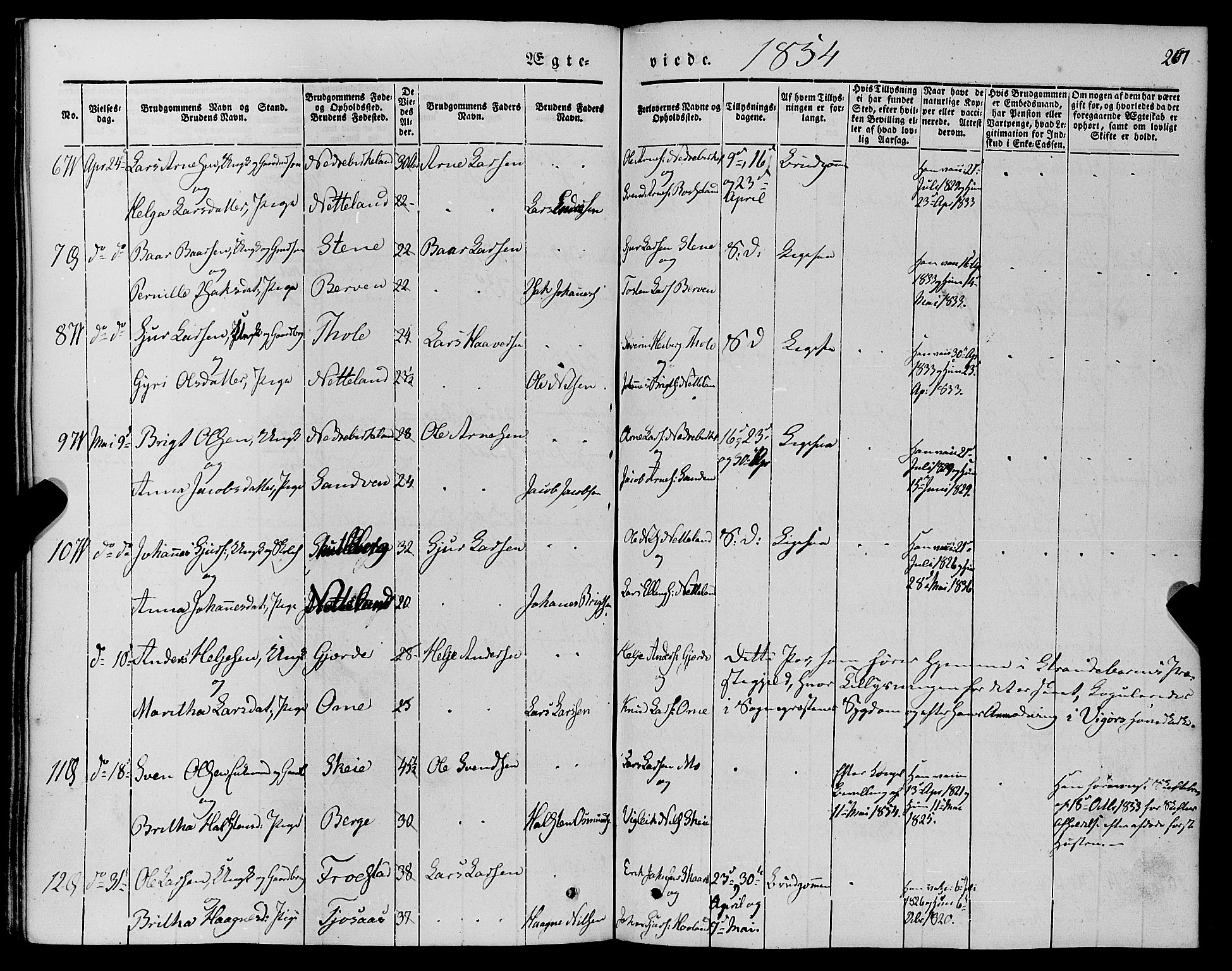 Kvam sokneprestembete, AV/SAB-A-76201/H/Haa: Parish register (official) no. A 8, 1844-1863, p. 267