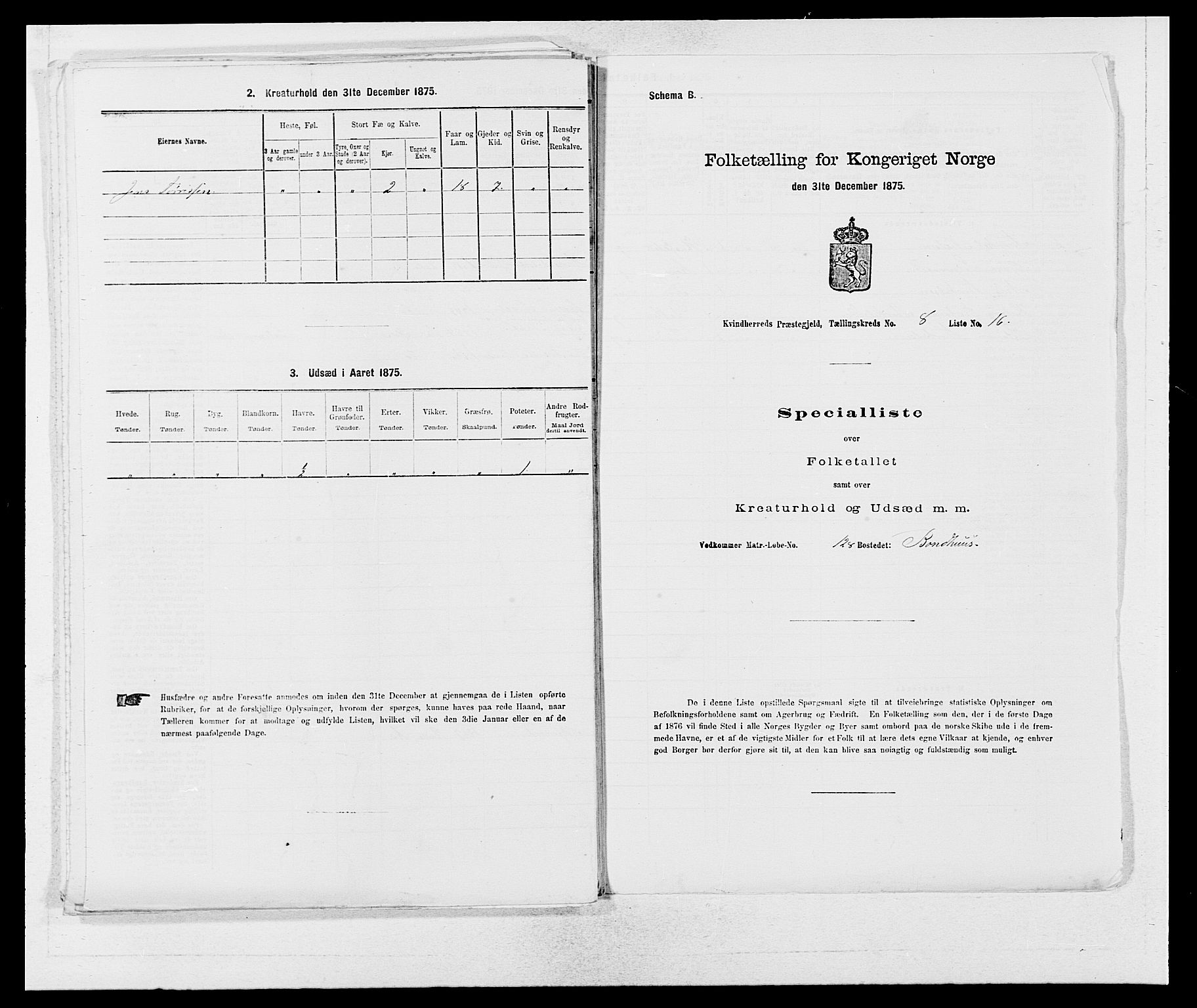 SAB, 1875 census for 1224P Kvinnherad, 1875, p. 532