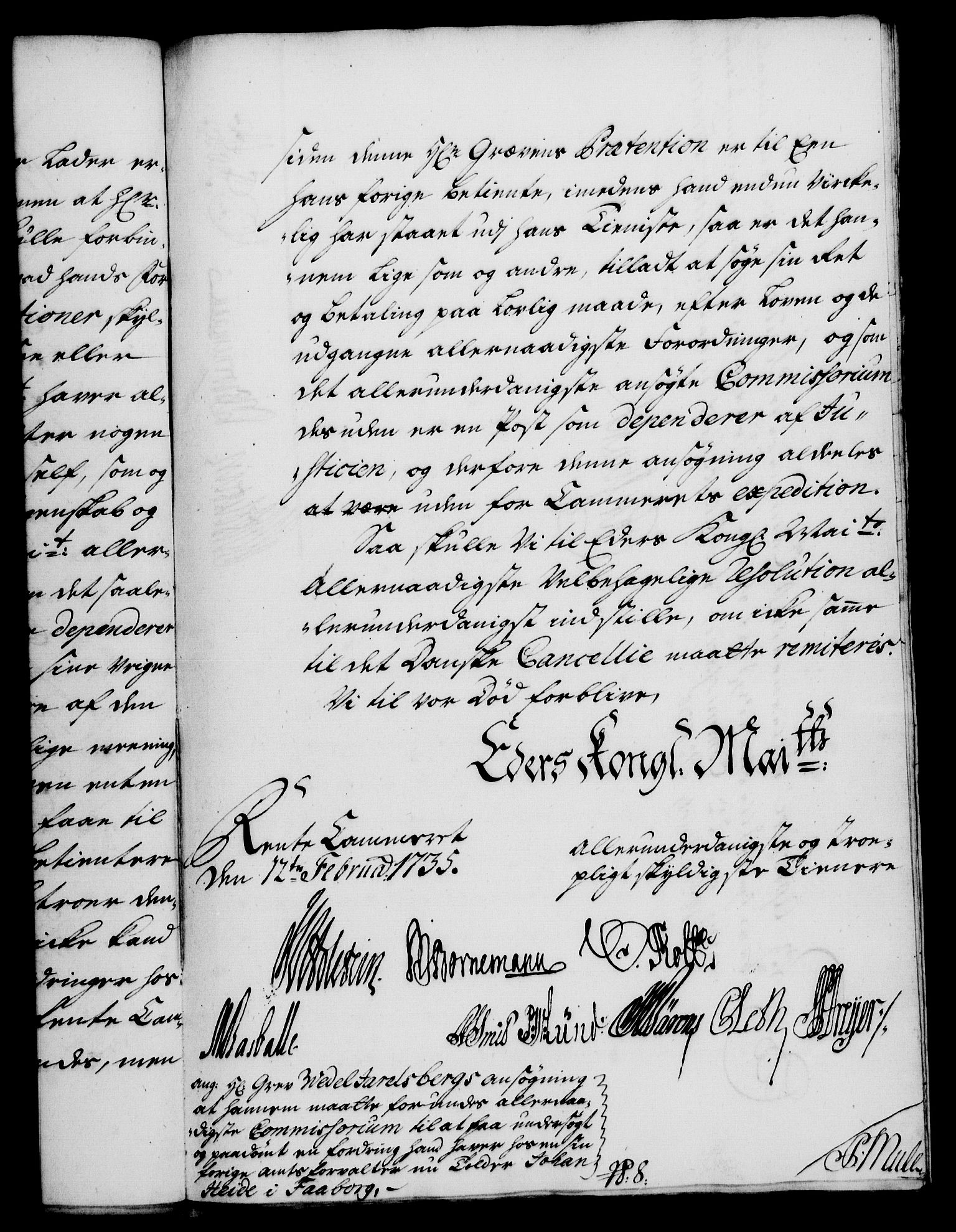 Rentekammeret, Kammerkanselliet, RA/EA-3111/G/Gf/Gfa/L0018: Norsk relasjons- og resolusjonsprotokoll (merket RK 52.18), 1735, p. 119
