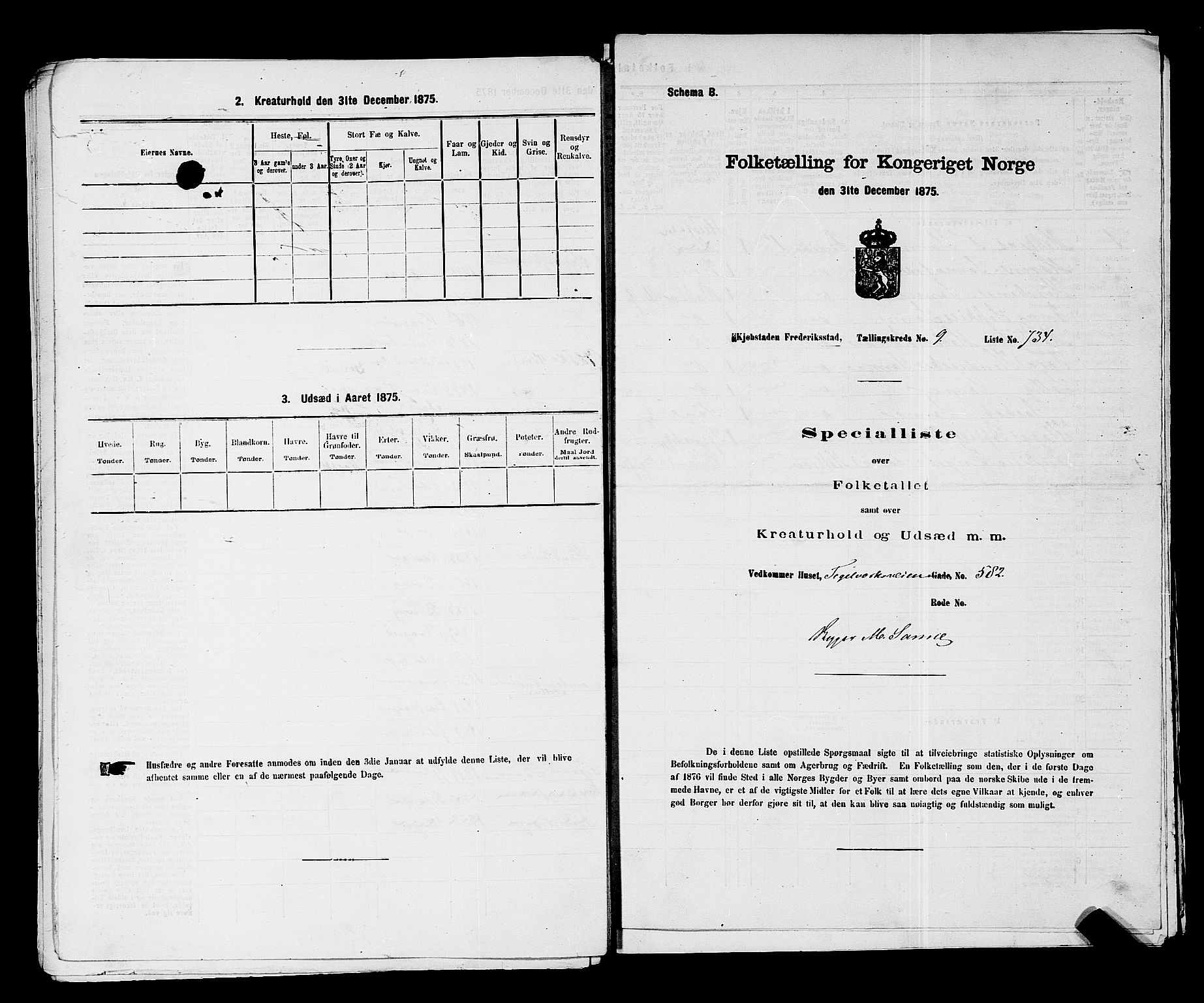 RA, 1875 census for 0103B Fredrikstad/Fredrikstad, 1875, p. 1677
