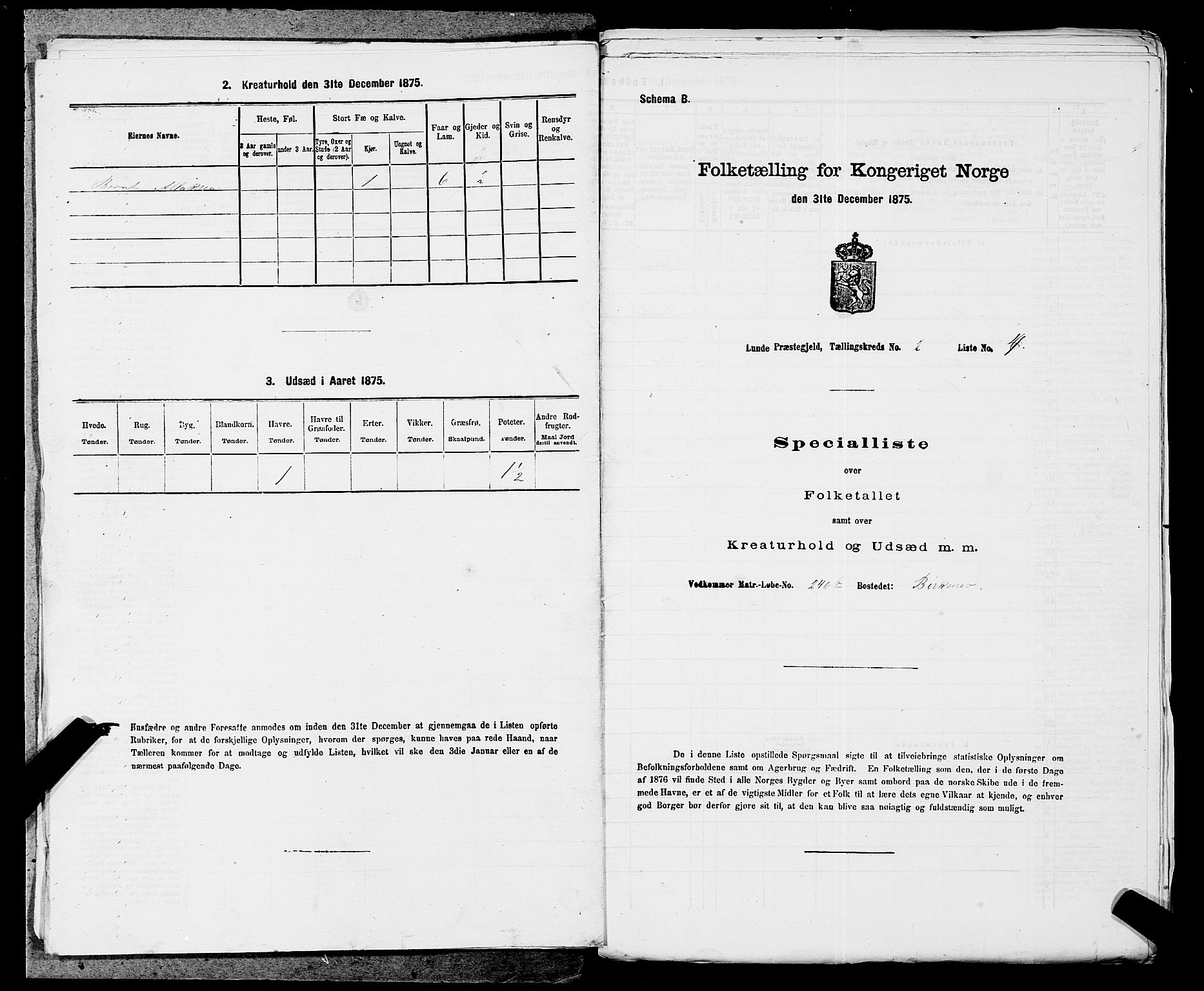 SAST, 1875 census for 1112P Lund, 1875, p. 668