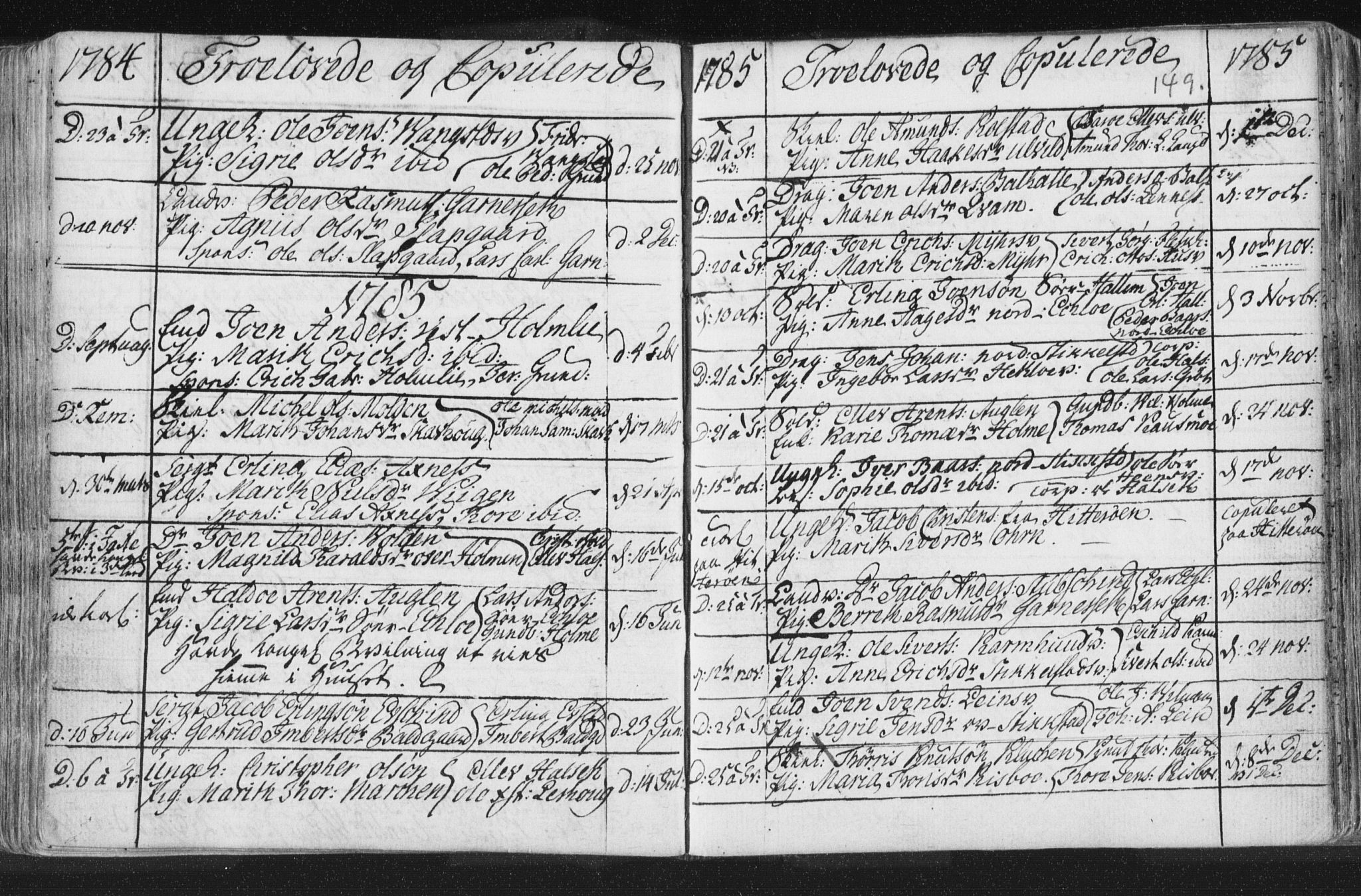 Ministerialprotokoller, klokkerbøker og fødselsregistre - Nord-Trøndelag, SAT/A-1458/723/L0232: Parish register (official) no. 723A03, 1781-1804, p. 149