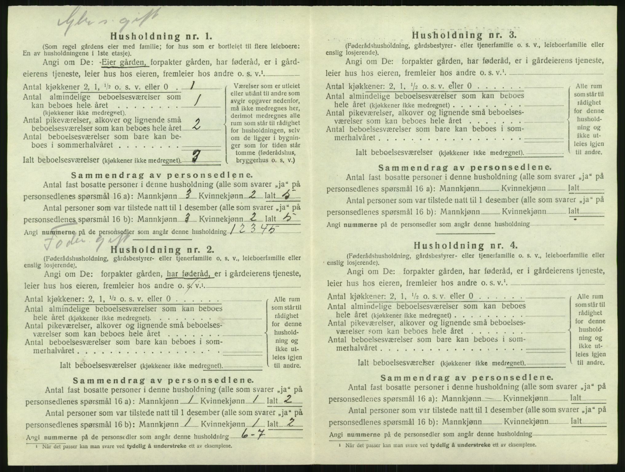 SAT, 1920 census for Borge, 1920, p. 170