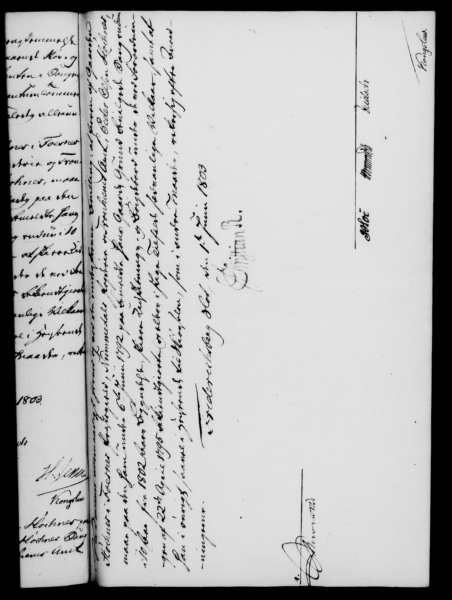Rentekammeret, Kammerkanselliet, RA/EA-3111/G/Gf/Gfa/L0085: Norsk relasjons- og resolusjonsprotokoll (merket RK 52.85), 1803, p. 515