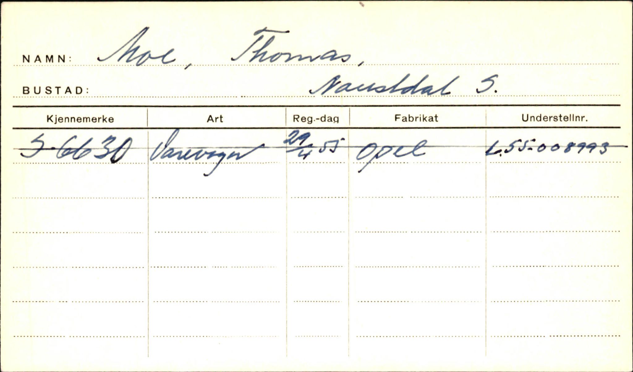 Statens vegvesen, Sogn og Fjordane vegkontor, AV/SAB-A-5301/4/F/L0001D: Eigarregister Fjordane til 1.6.1961, 1930-1961, p. 538