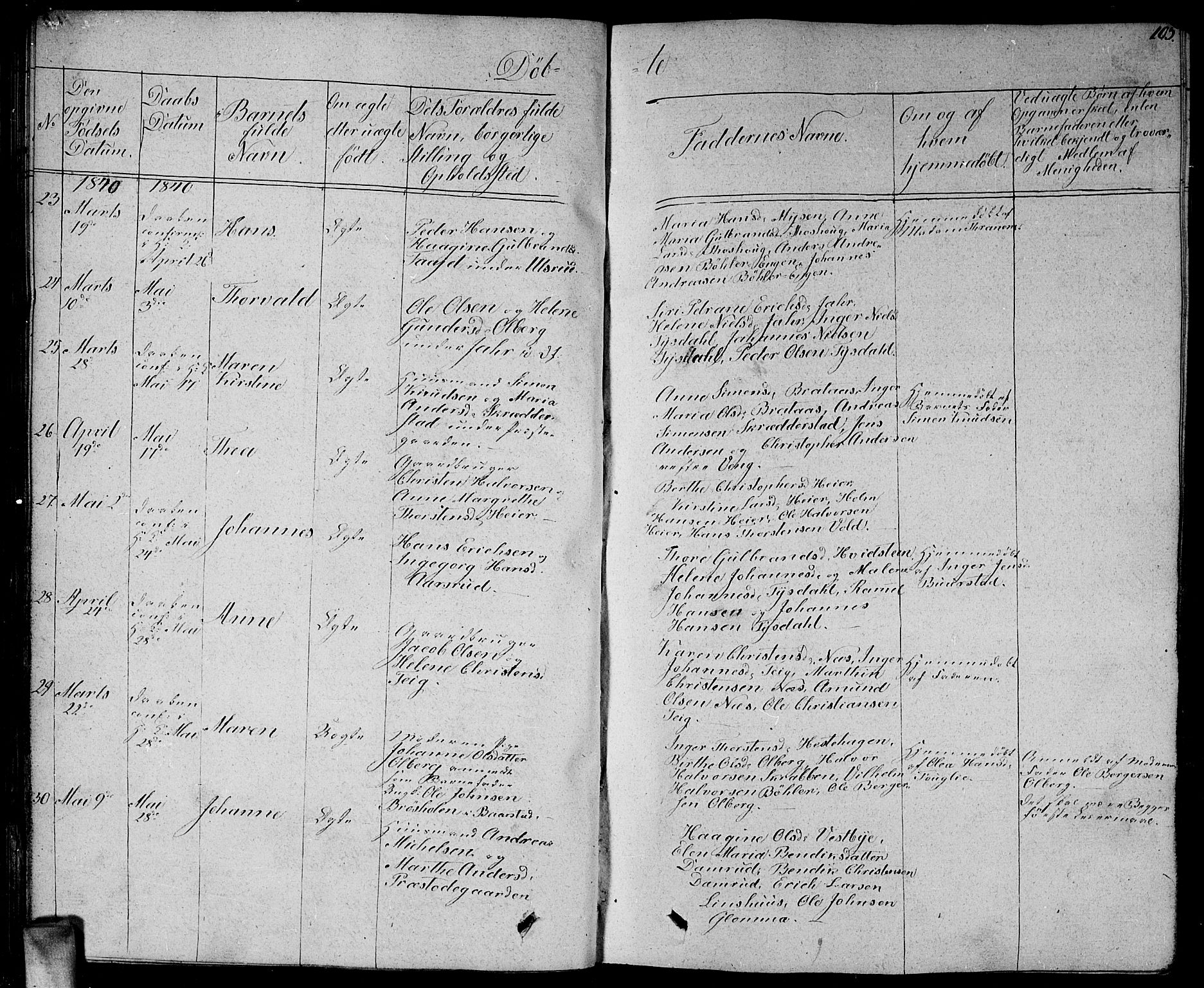 Enebakk prestekontor Kirkebøker, AV/SAO-A-10171c/G/Ga/L0003: Parish register (copy) no. I 3, 1833-1849, p. 105