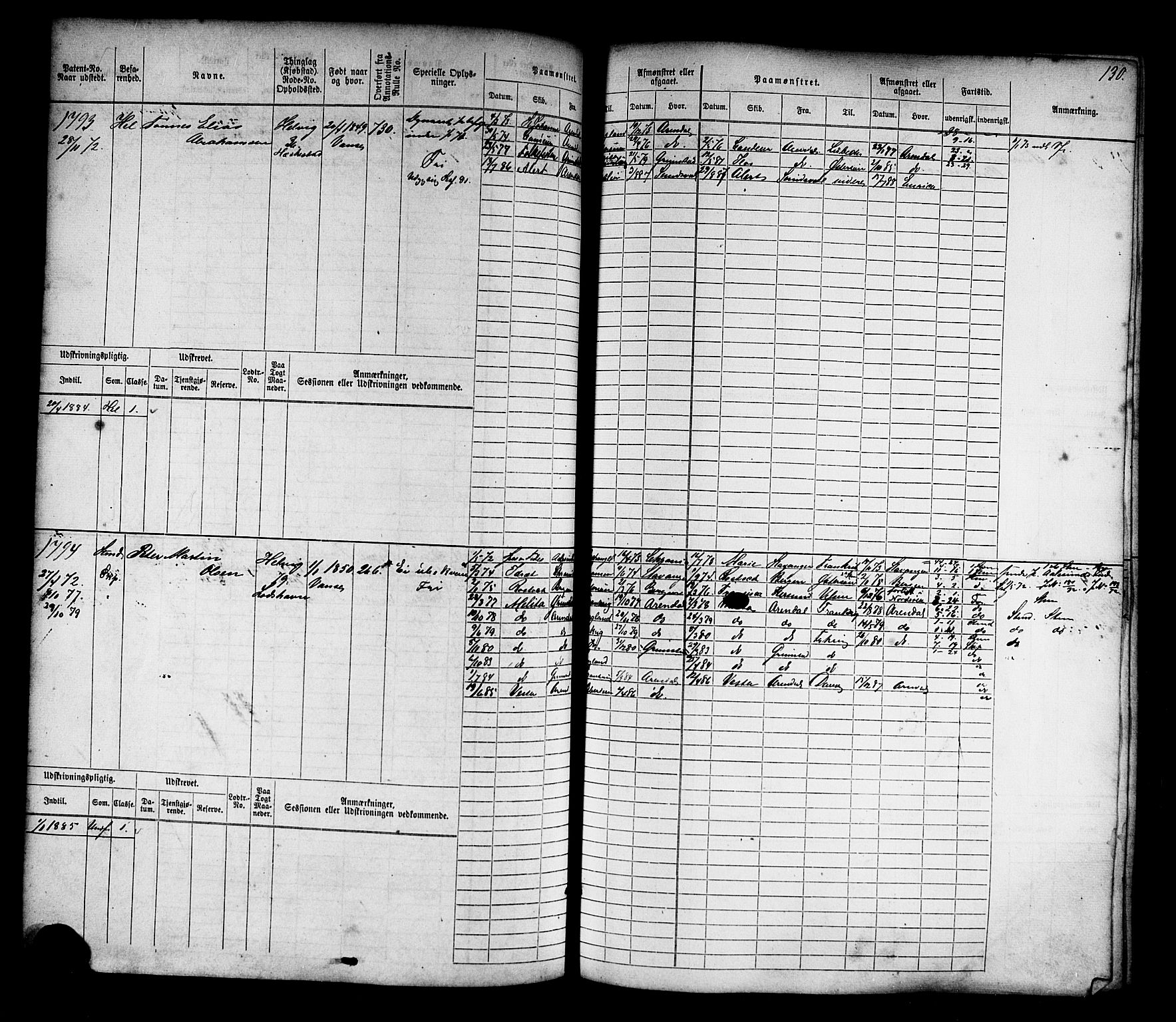 Farsund mønstringskrets, SAK/2031-0017/F/Fb/L0017: Hovedrulle nr 1537-2300, Z-9, 1868-1904, p. 135