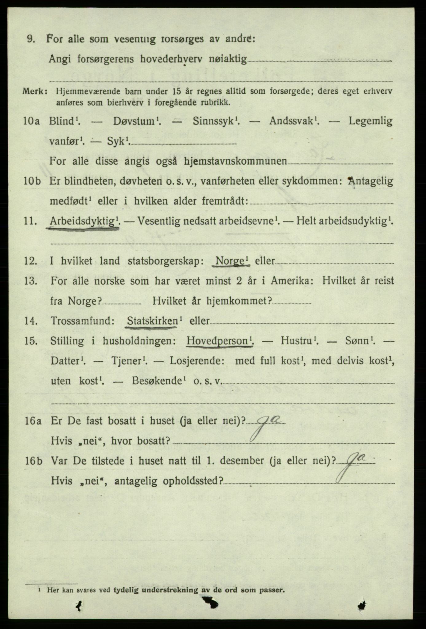 SAB, 1920 census for Kvinnherad, 1920, p. 13261