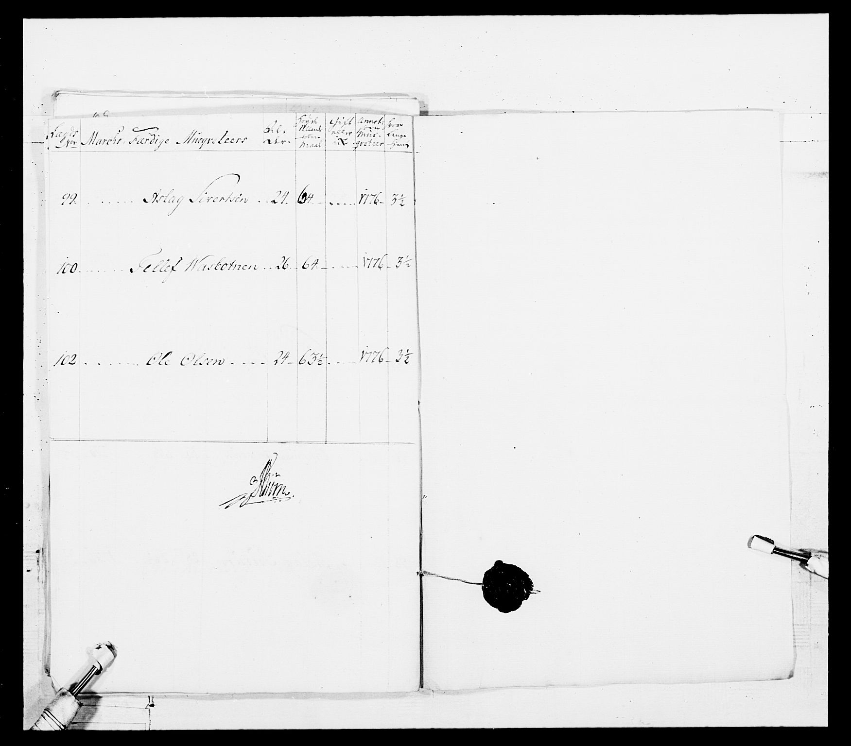 Generalitets- og kommissariatskollegiet, Det kongelige norske kommissariatskollegium, AV/RA-EA-5420/E/Eh/L0101: 1. Vesterlenske nasjonale infanteriregiment, 1766-1777, p. 507