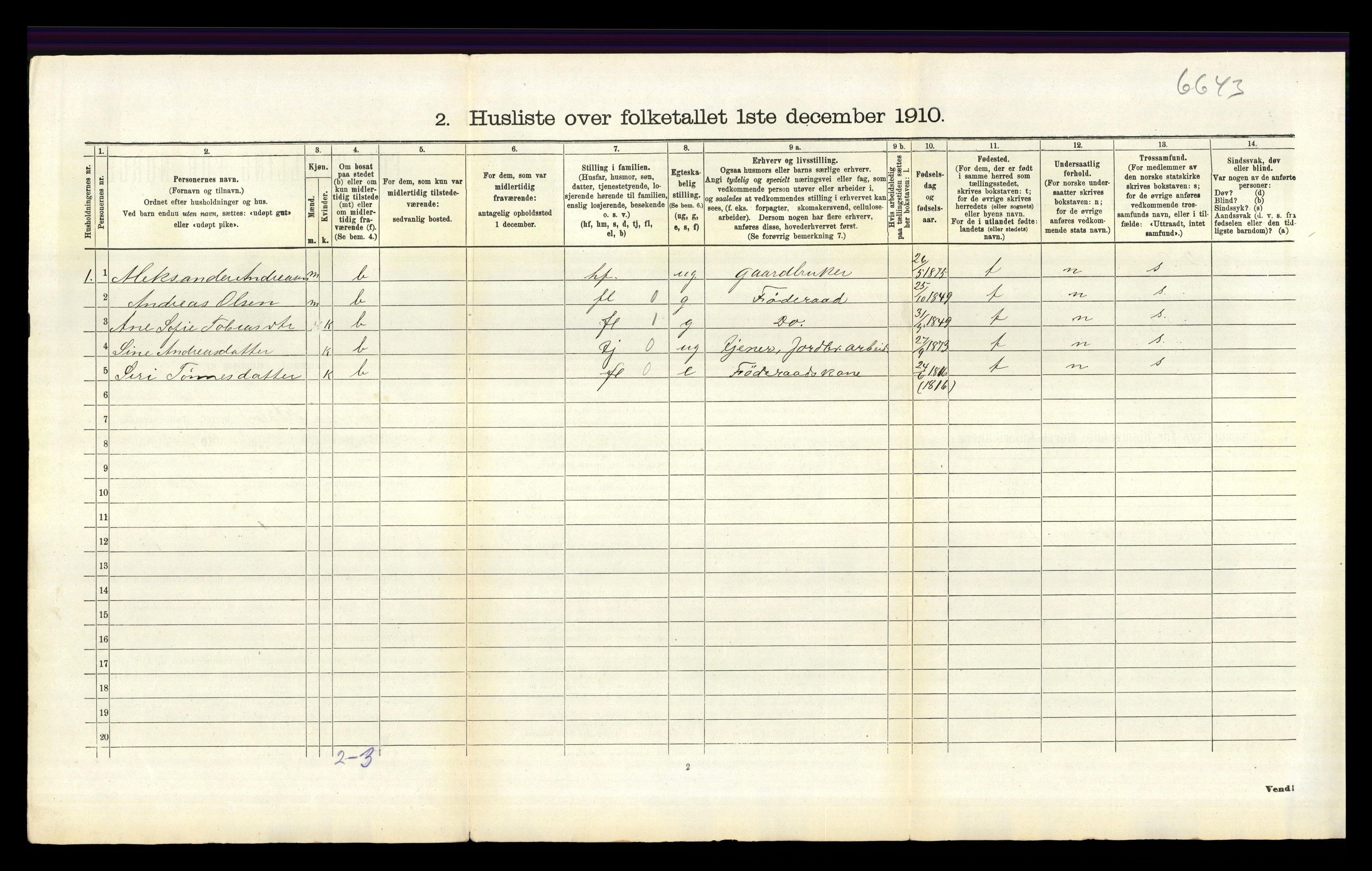 RA, 1910 census for Sokndal, 1910, p. 963