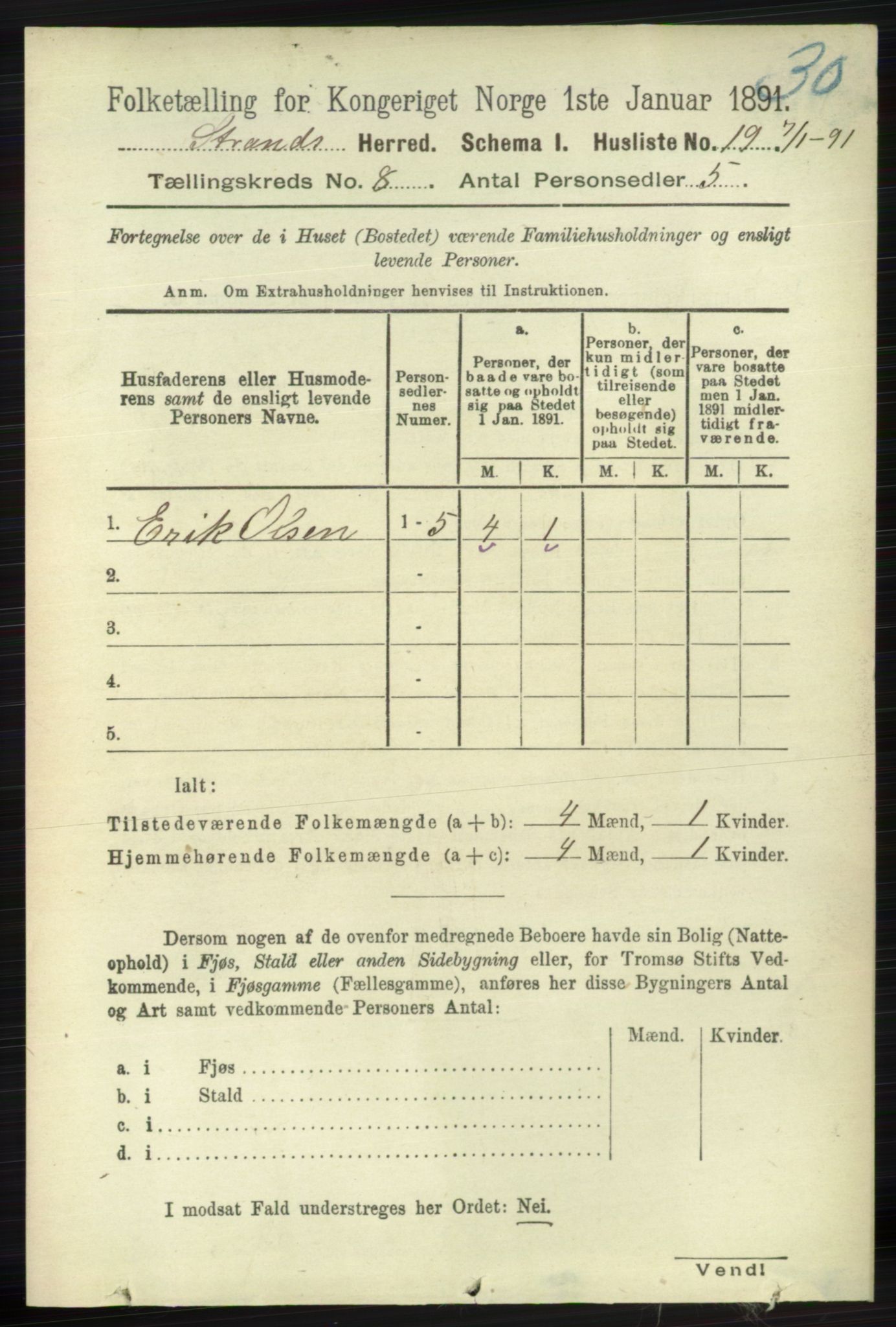 RA, 1891 census for 1130 Strand, 1891, p. 2499