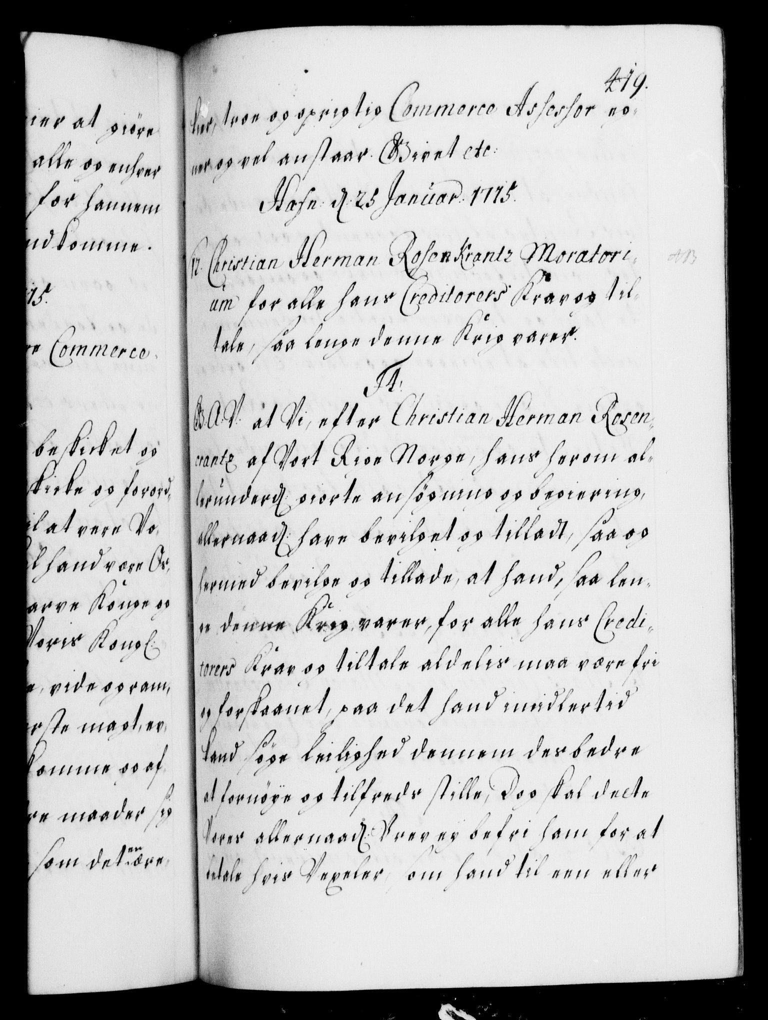 Danske Kanselli 1572-1799, AV/RA-EA-3023/F/Fc/Fca/Fcaa/L0021: Norske registre, 1712-1715, p. 419a